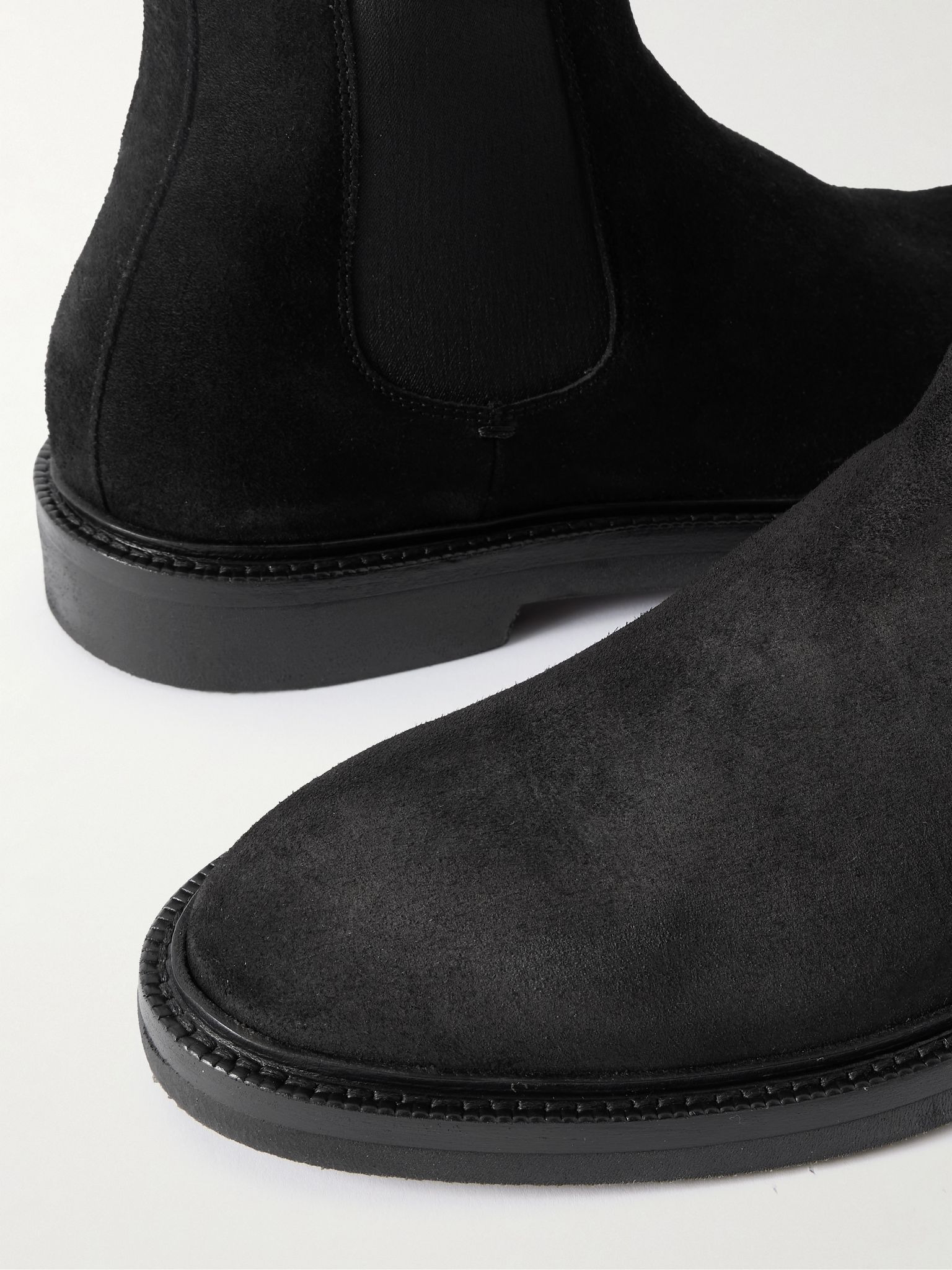 Dude Flexi 003 Suede Chelsea Boots Black - 5