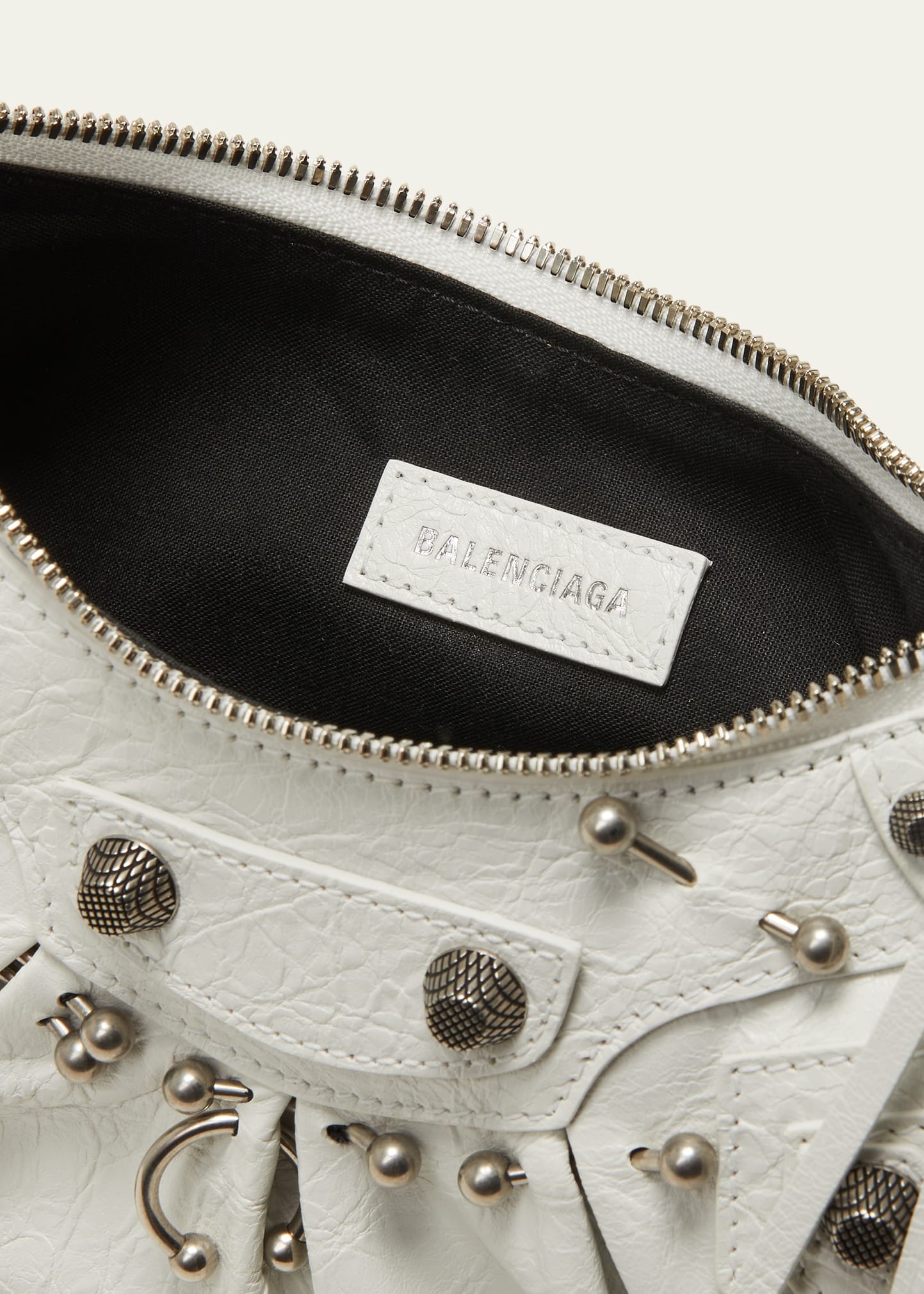 Le Cagole XS Piercing Leather Shoulder Bag - 4