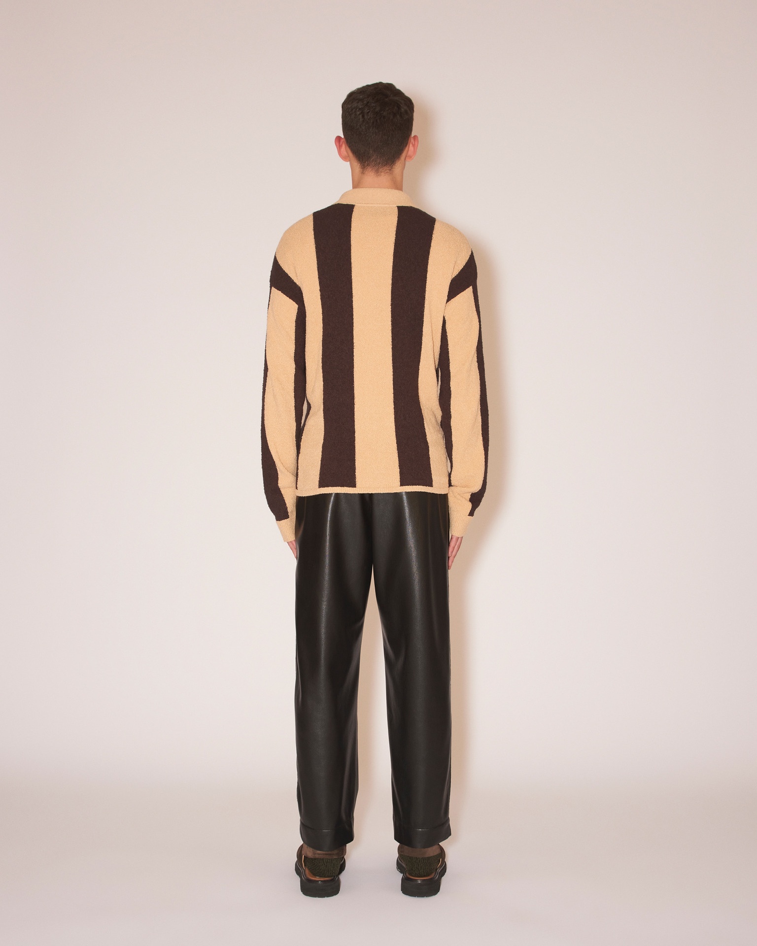 SAL - Terry-knit long-sleeve knit - Brown/apricot - 4