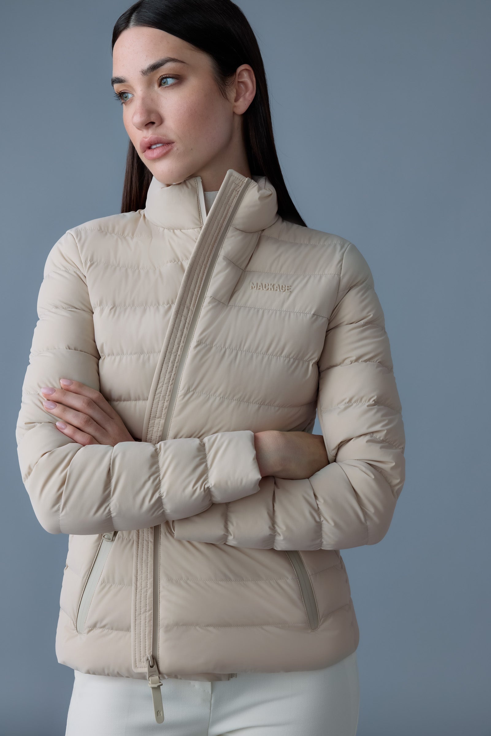 JACEY-CITY Light down jacket with stand collar - 5