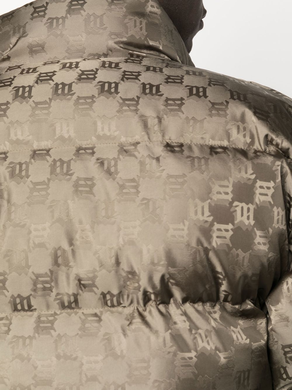 logo-print down jacket - 5