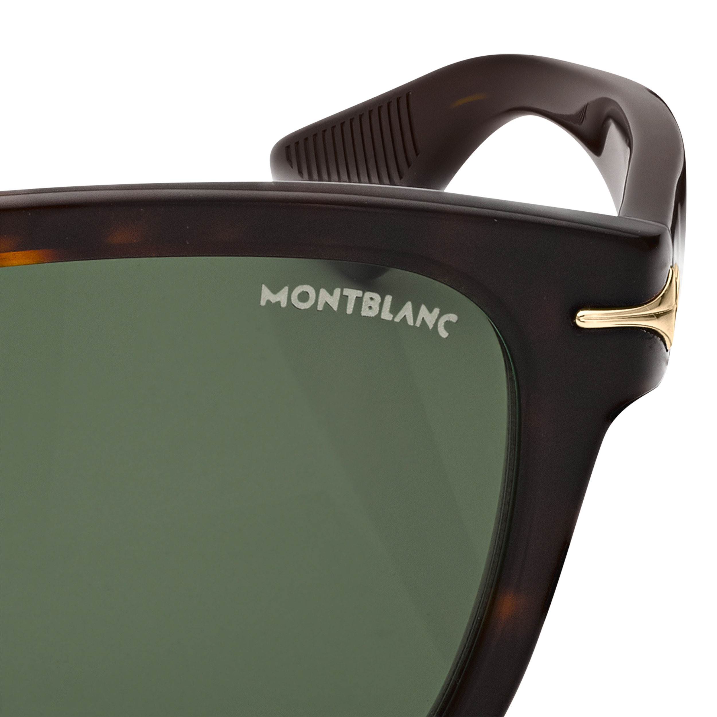Squared Sunglasses with Havana-Colored Acetate Frame (S) - 3
