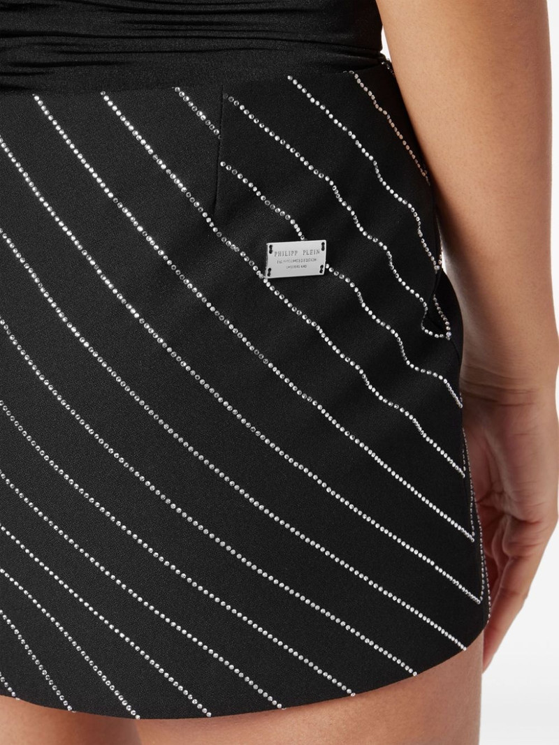 Cady crystal-embellished pinstripe miniskirt 4