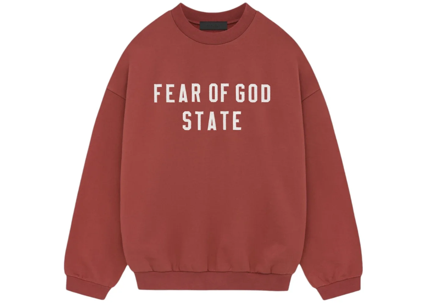 Fear of God Essentials Heavy Fleece Crewneck Crimson - 1