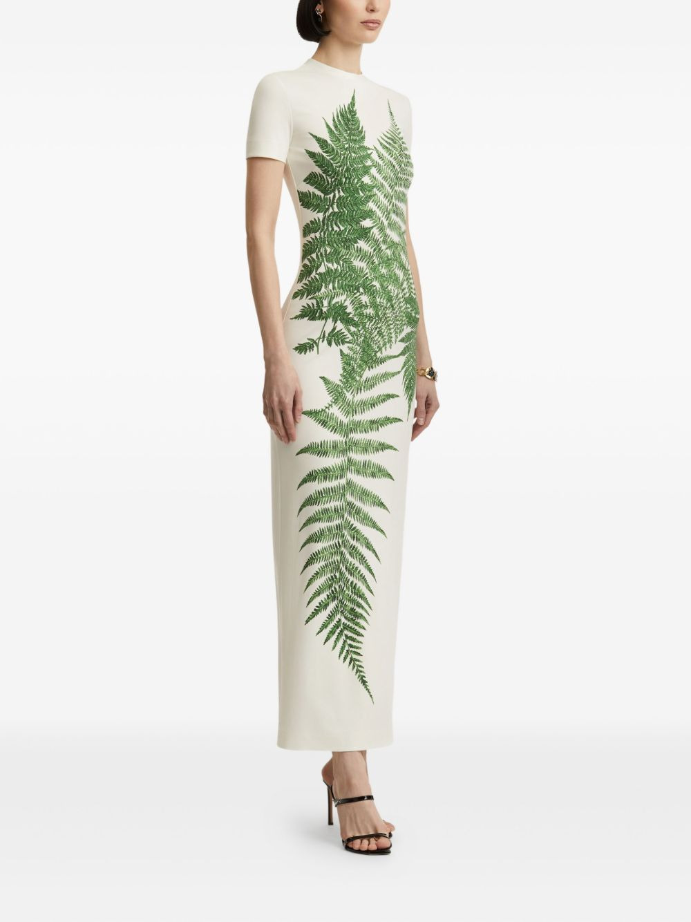 fern-print jersey maxi dress - 3
