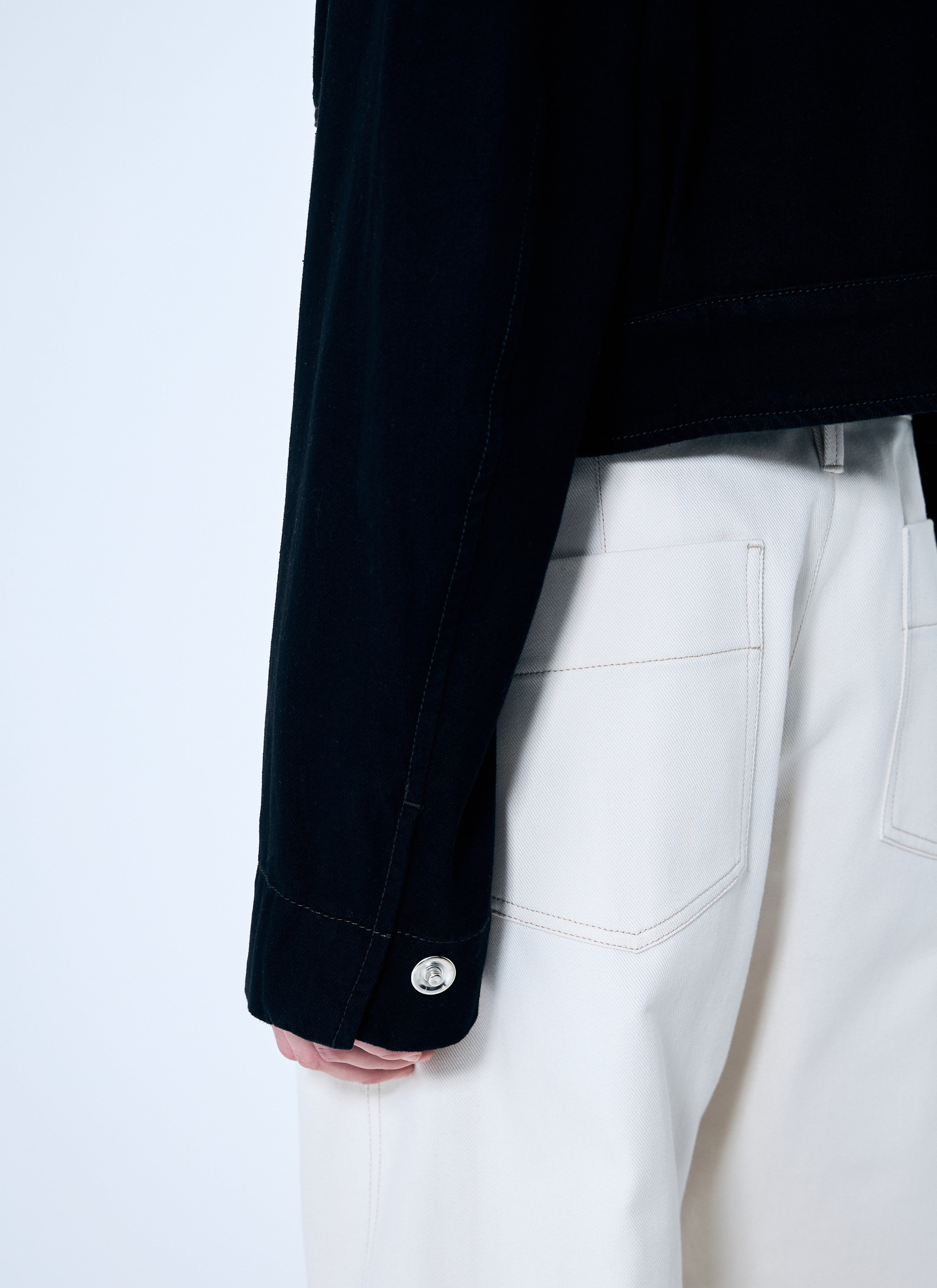 Lemaire Women Cropped Denim Jacket - 6