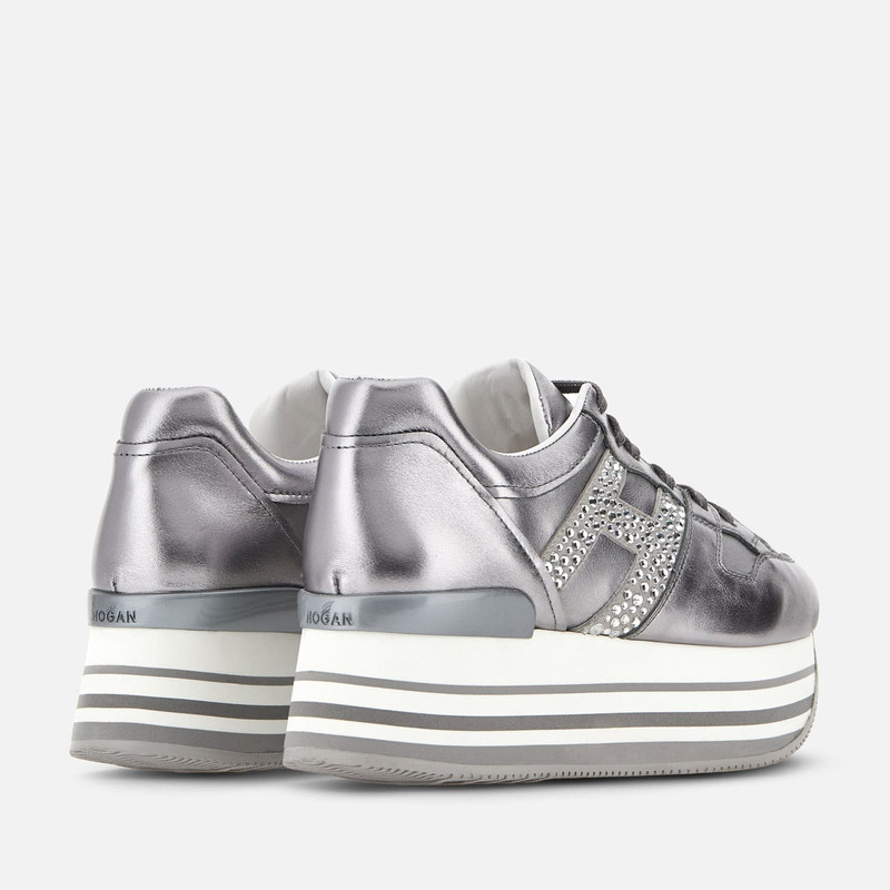 Maxi H222 Sneakers Hogan Atelier Silver White 3