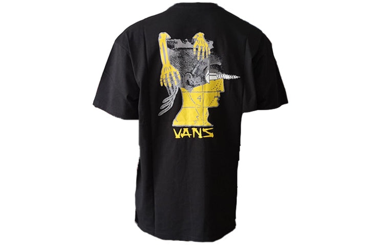 Men's Vans Logo Abstract Short Sleeve Black VN0A4UQOBLK - 2