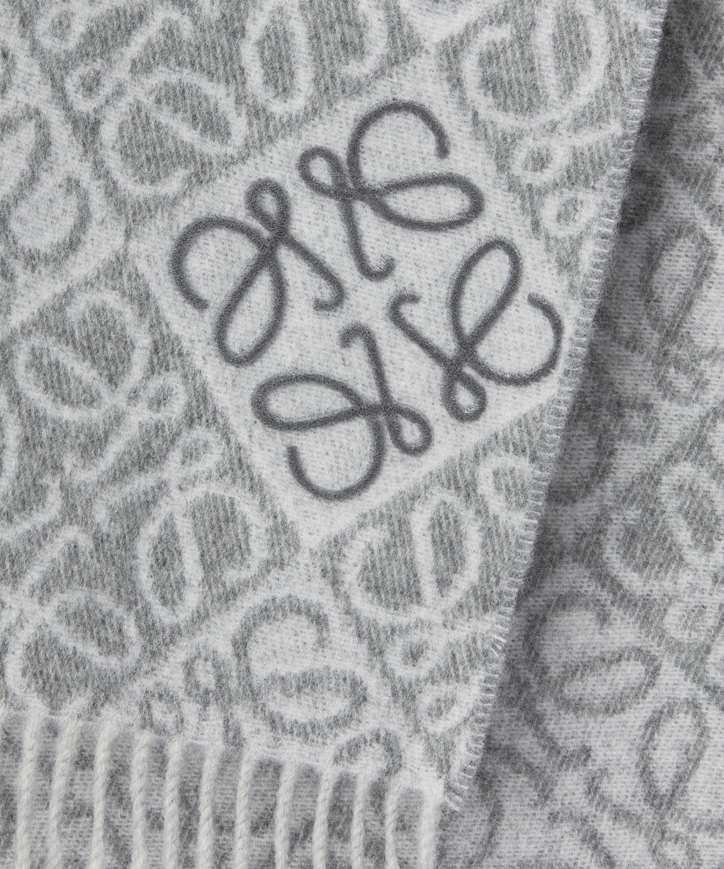 Grey Anagram Wool-Blend Scarf - 2