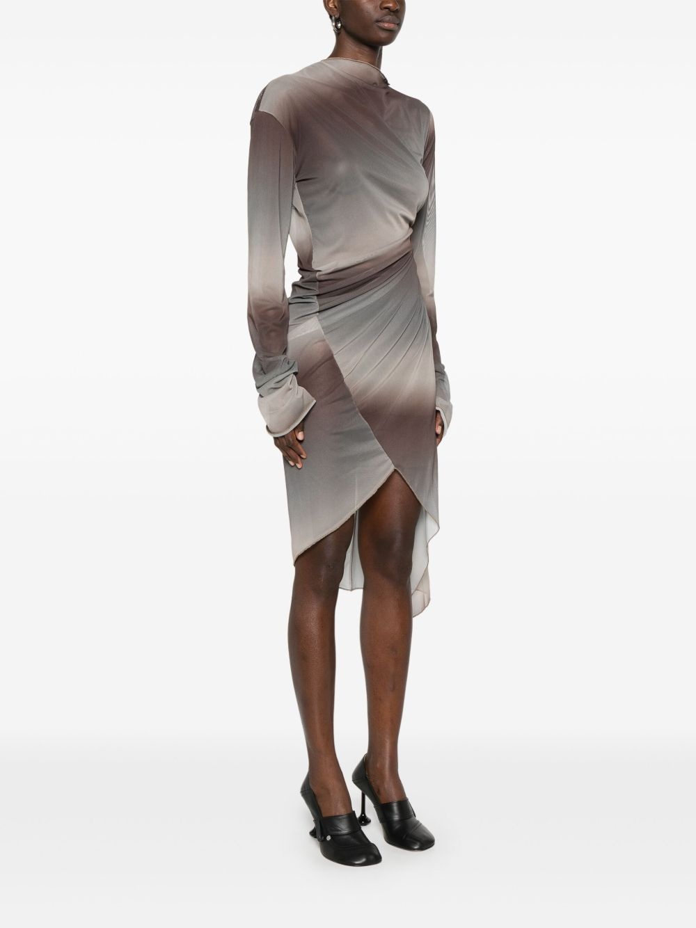 draped twisted mini dress - 3