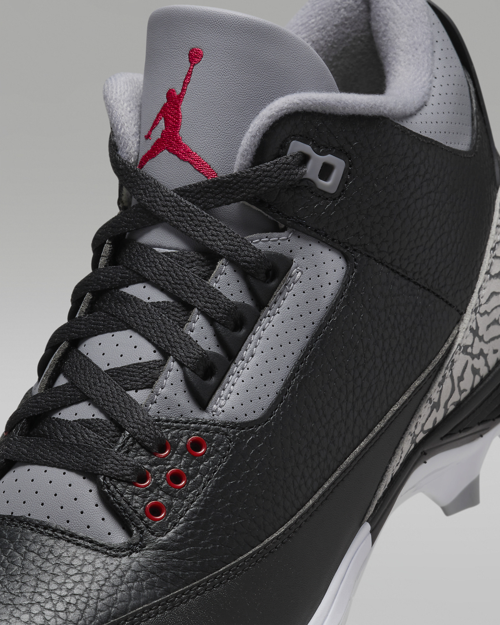 Nike Air Jordan 3 Retro TD \'Black Cement\' Football Cleats FZ8626-001 Men\'s 8.5 Nike Air Jordan 3 Mid TD Men main image 4