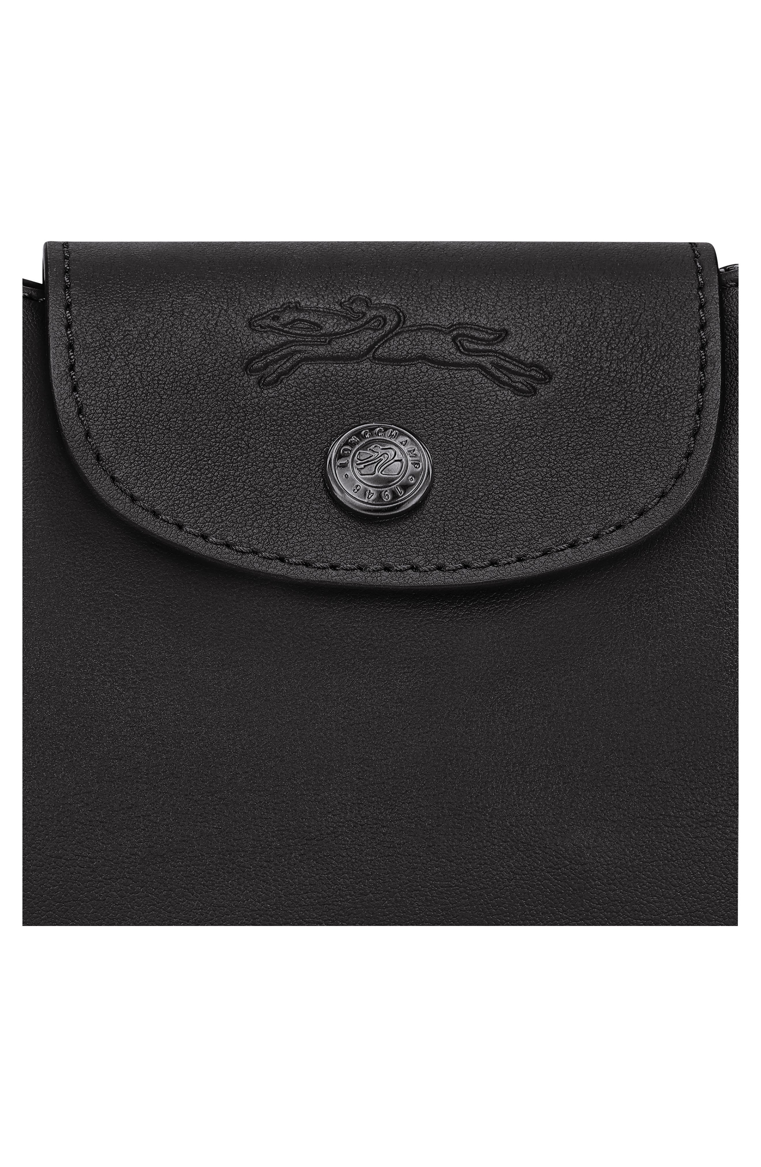 Longchamp Le Pliage Xtra Round Leather Top Handle Bag in Black at Nordstrom - 4