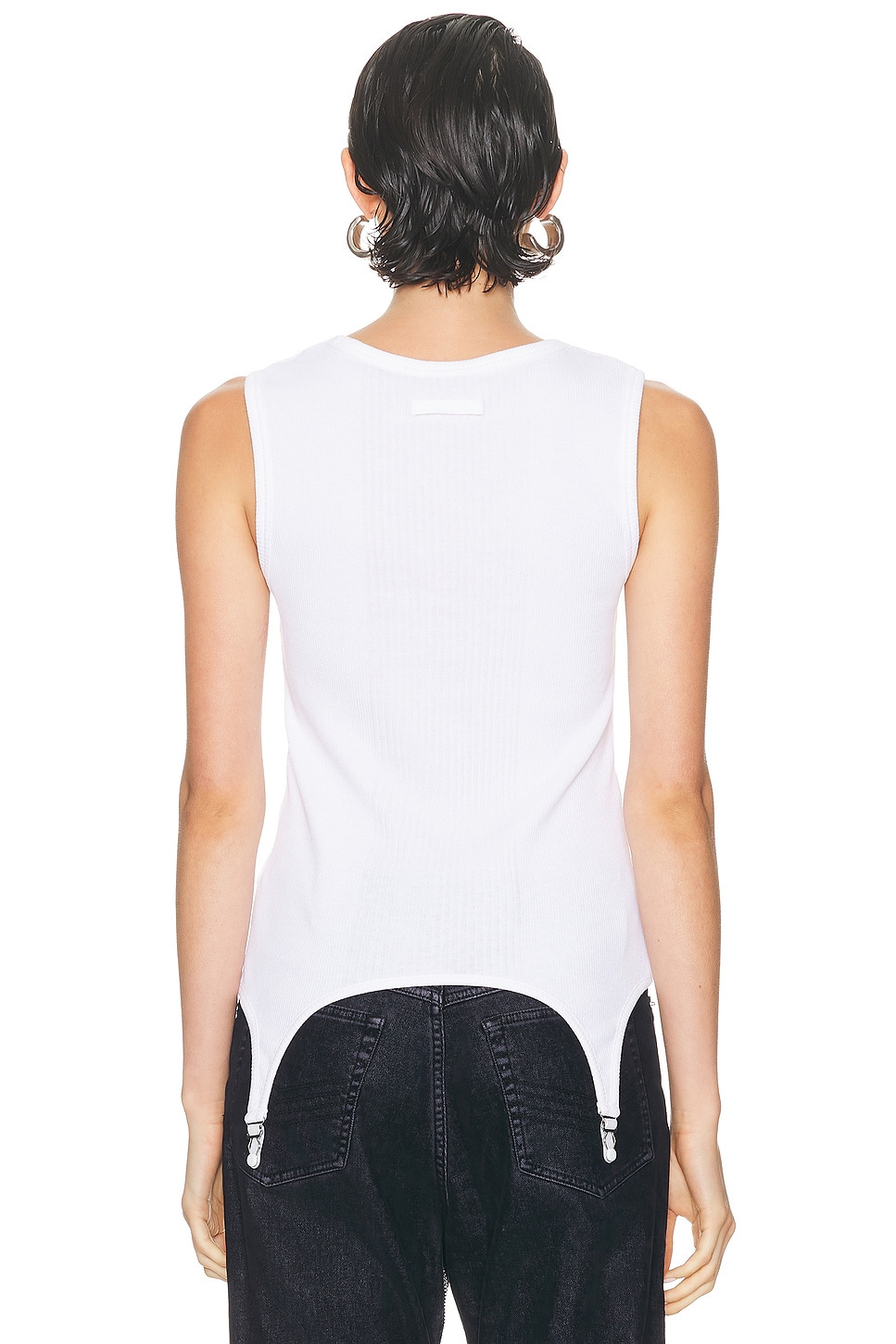 Lingerie Garter Ribbed Tank Top - 3