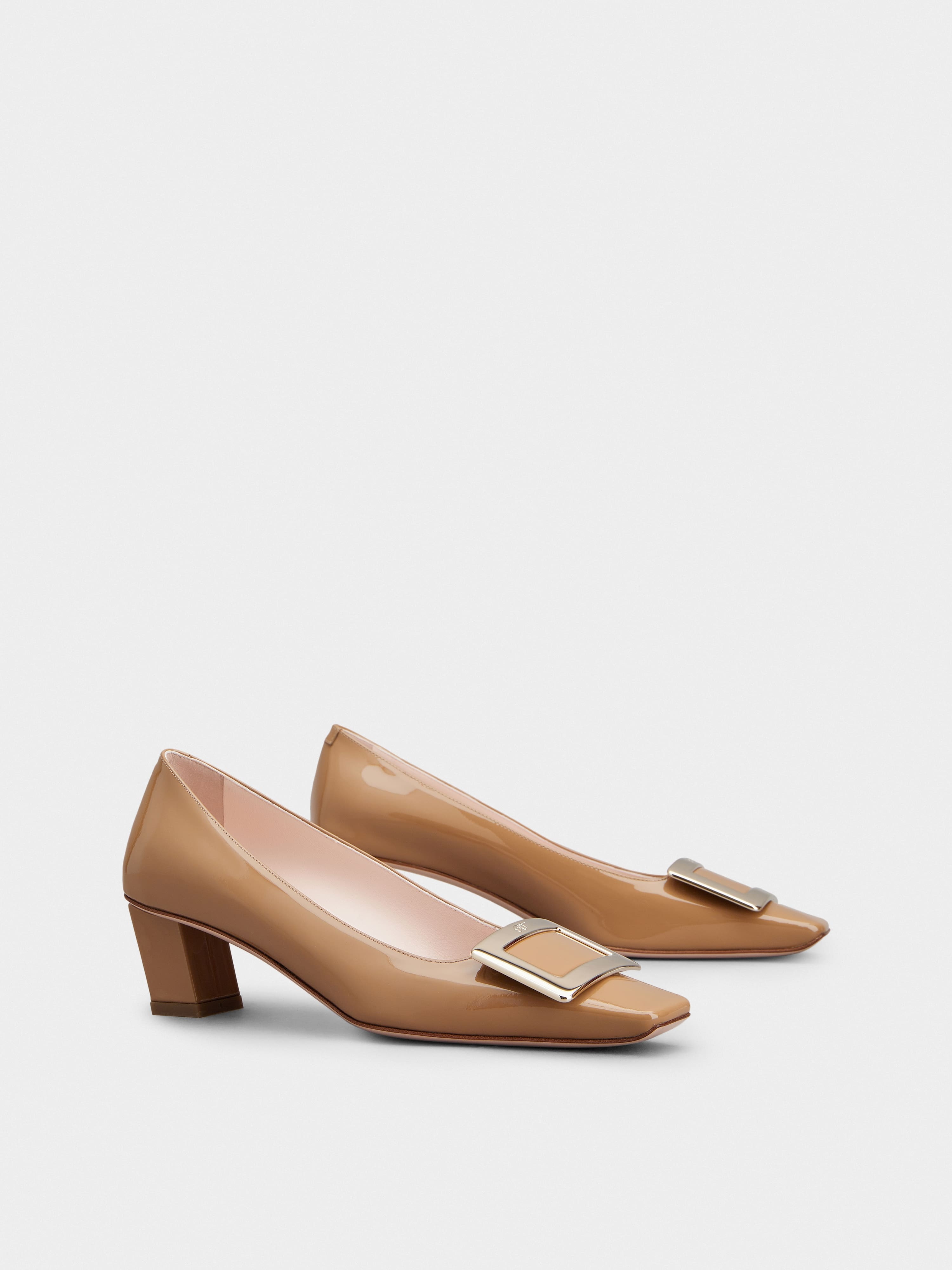 Belle Vivier Metal Buckle Pumps in Patent Leather - 2