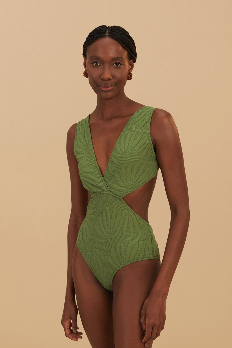 Green Copabanana Matelasse One Piece 1