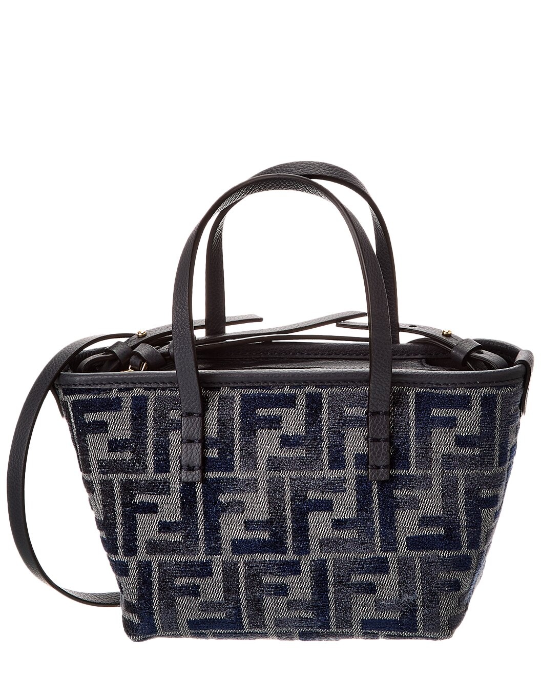 FENDI Roll Mini FF Canvas & Leather Tote - 1