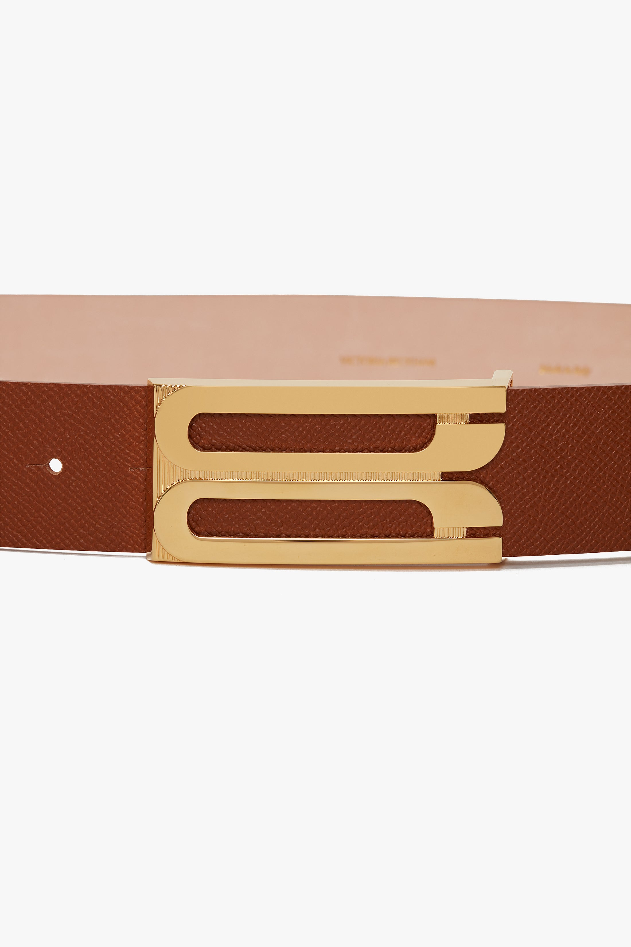 Jumbo Frame Belt In Tan Grained Leather - 4