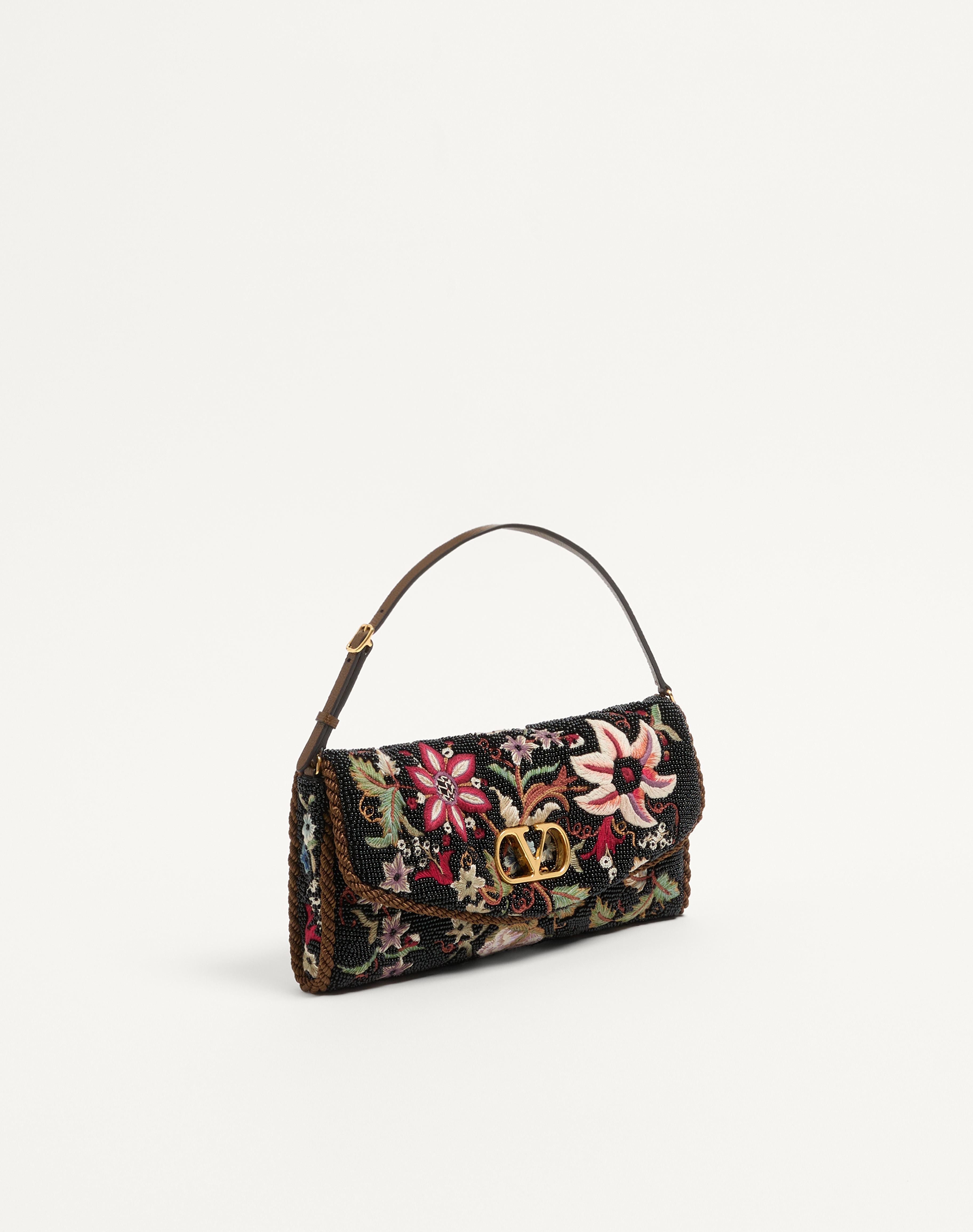 VALENTINO GARAVANI VAIN SOFT EMBROIDERED SMALL SHOULDER BAG - 3