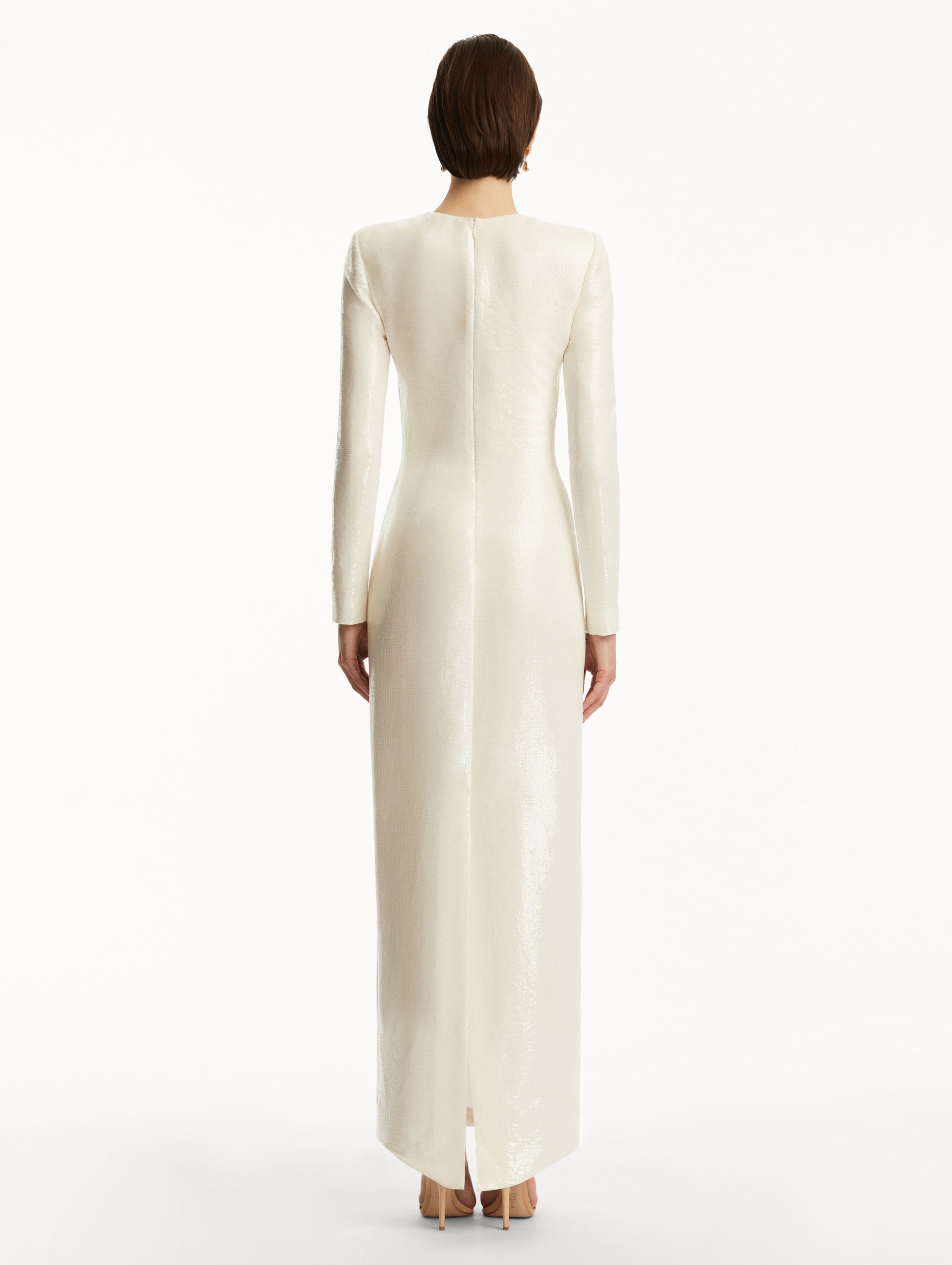 SEQUIN JERSEY CHERRY BLOSSOM GOWN - 3
