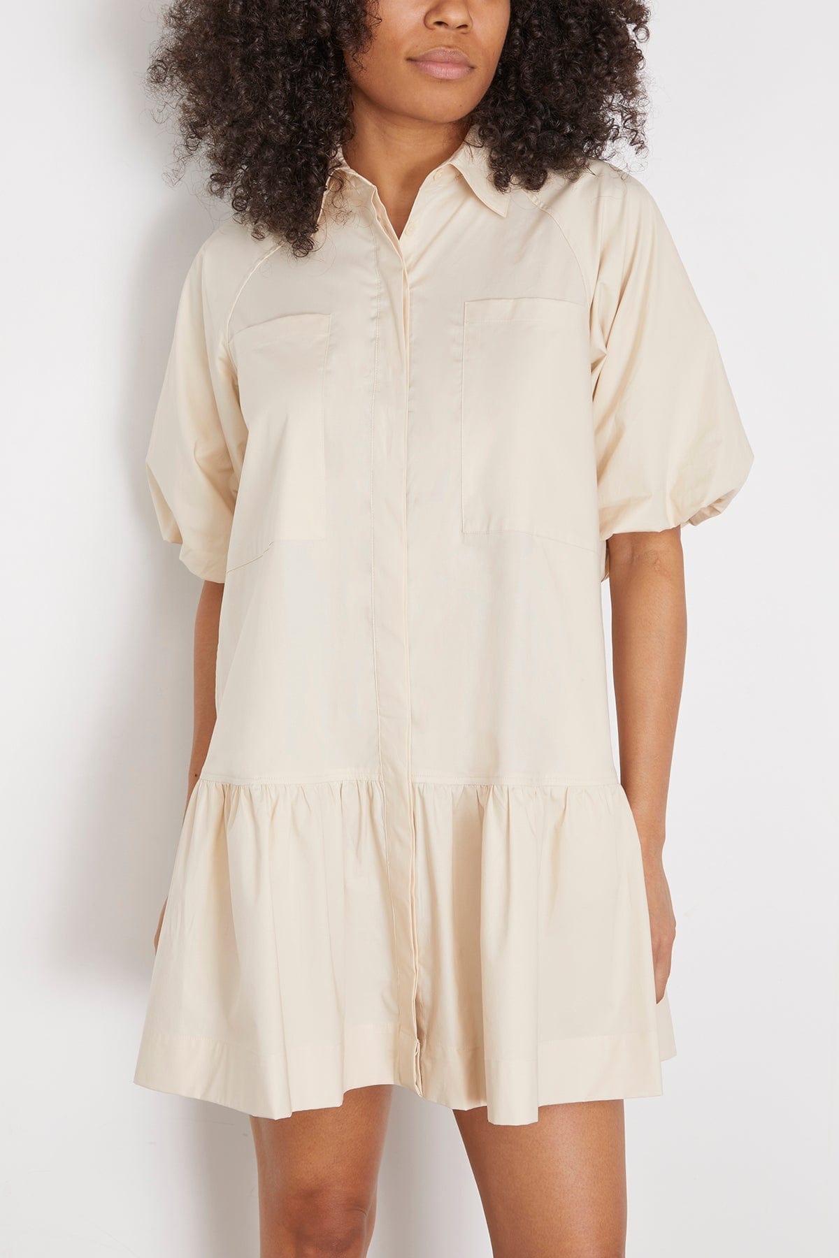 Crissy Cotton Poplin Dress in Sand - 3