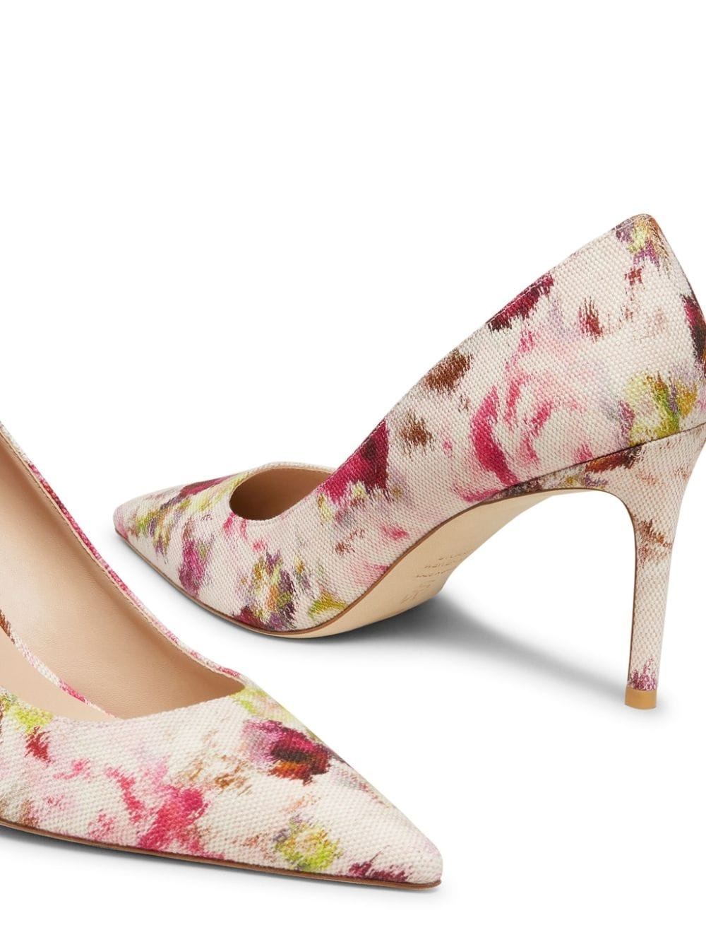 Stuart 85mm floral-print pumps - 4