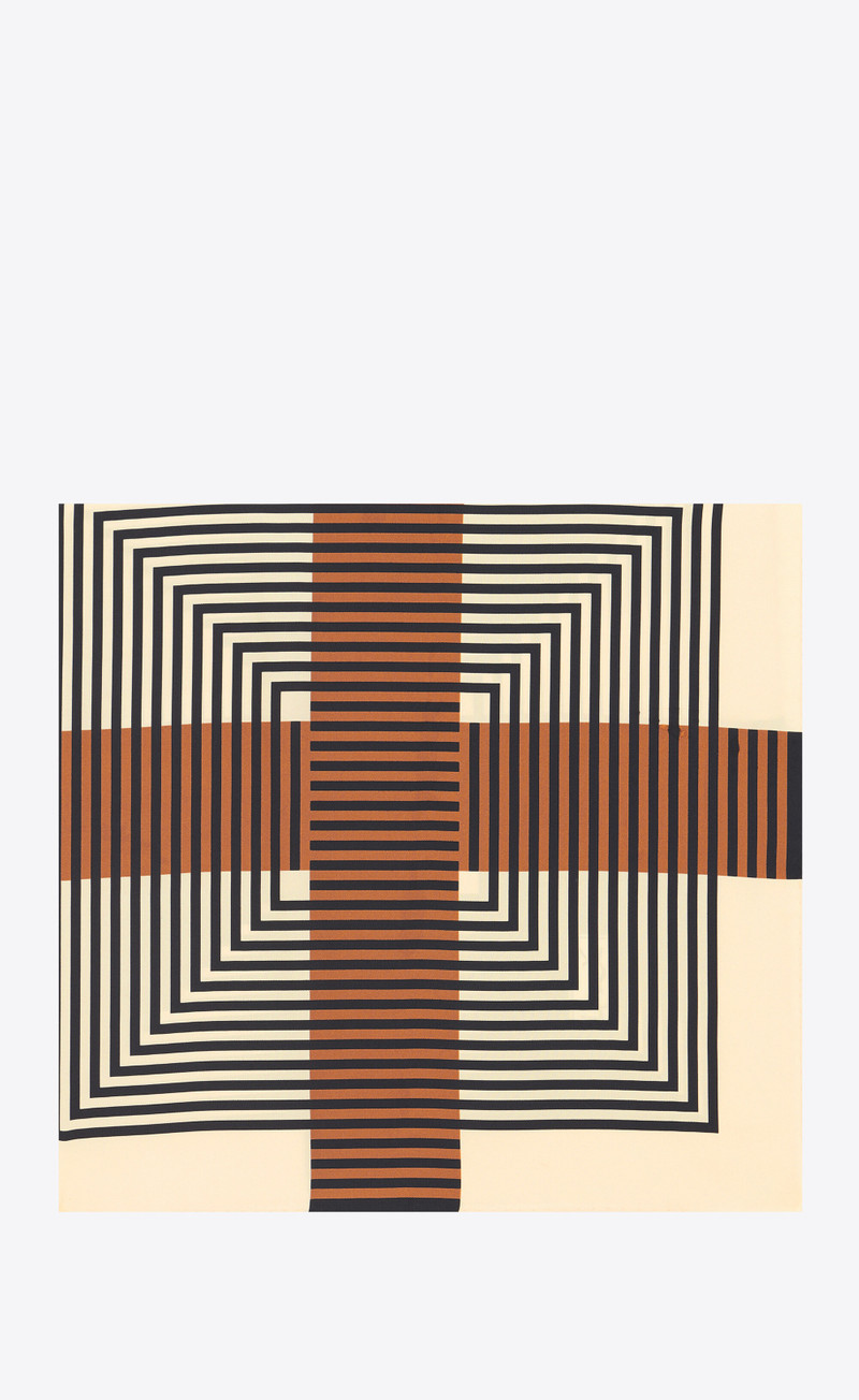 square scarf in silk twill - 1