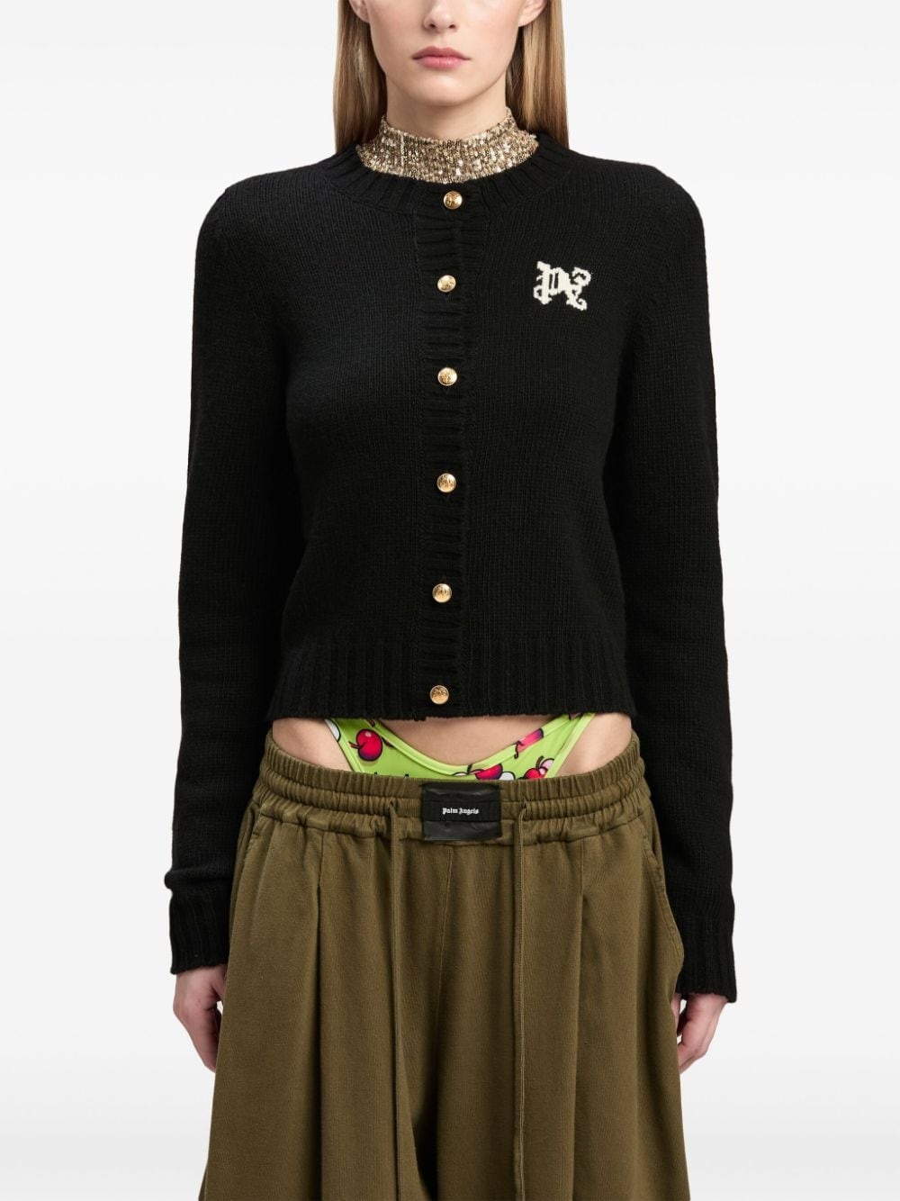 PA Monogram-intarsia cardigan - 3