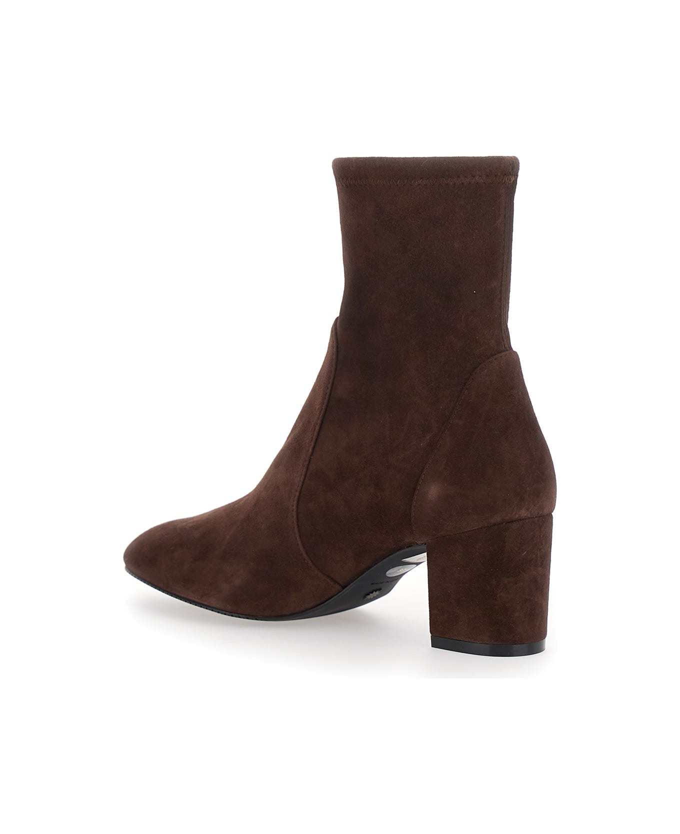 'yuliana' Brown Ankle Boots With Medium Block Heel In Ecoleather Woman - 3