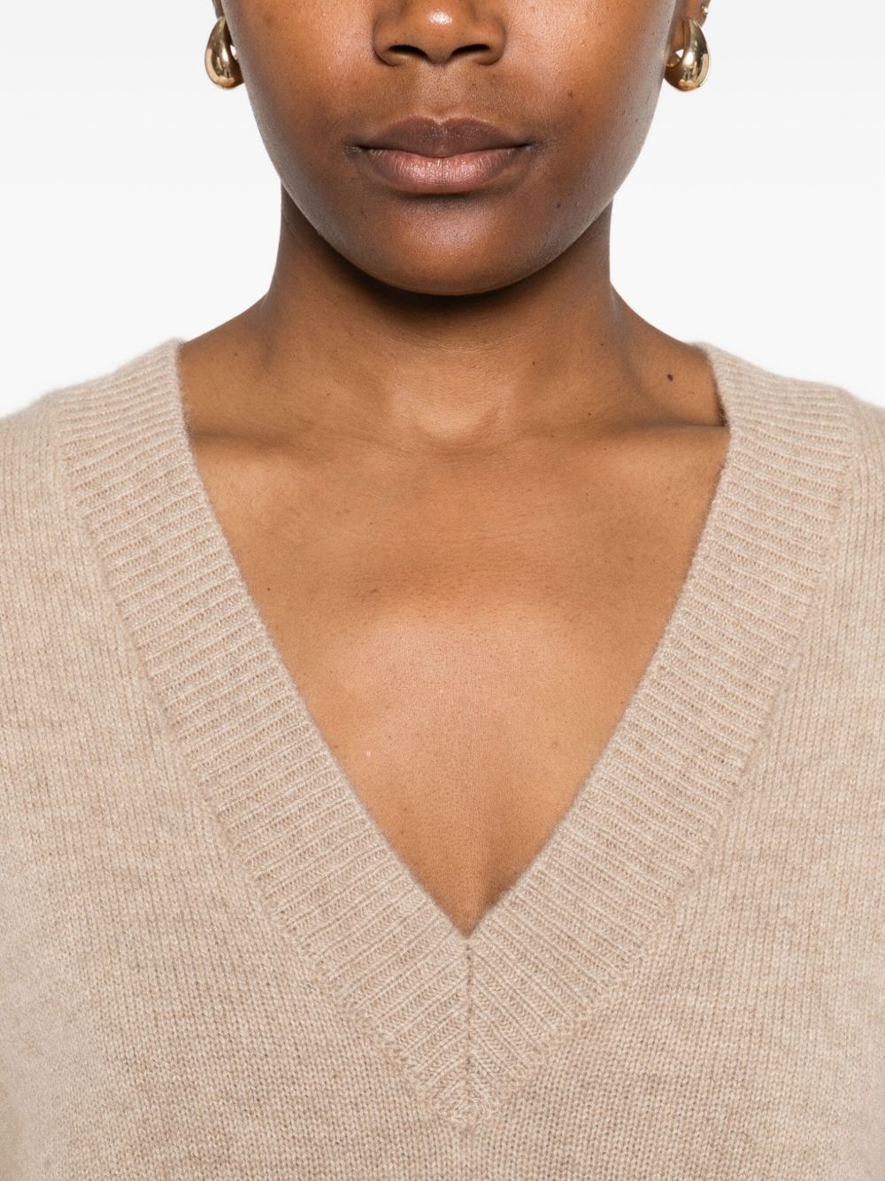 V-neck cashmere jumper - 5