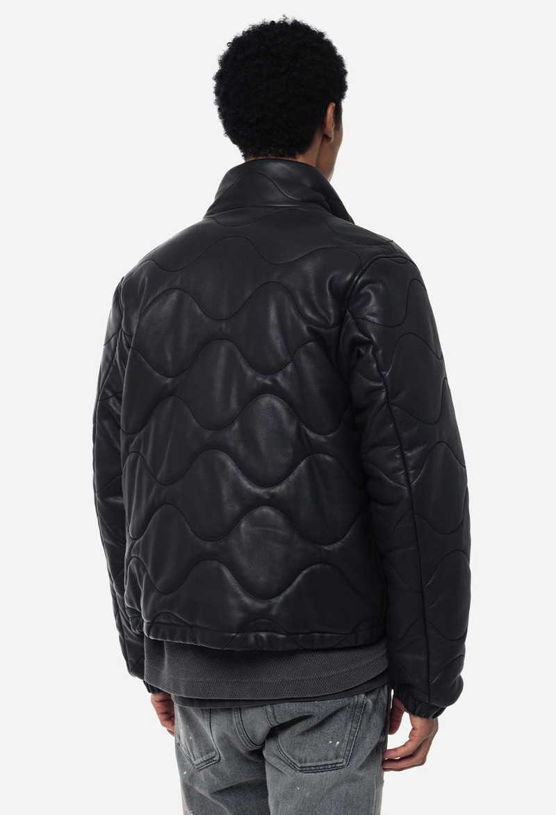QUILTED LEATHER PUFFER JACKET 8