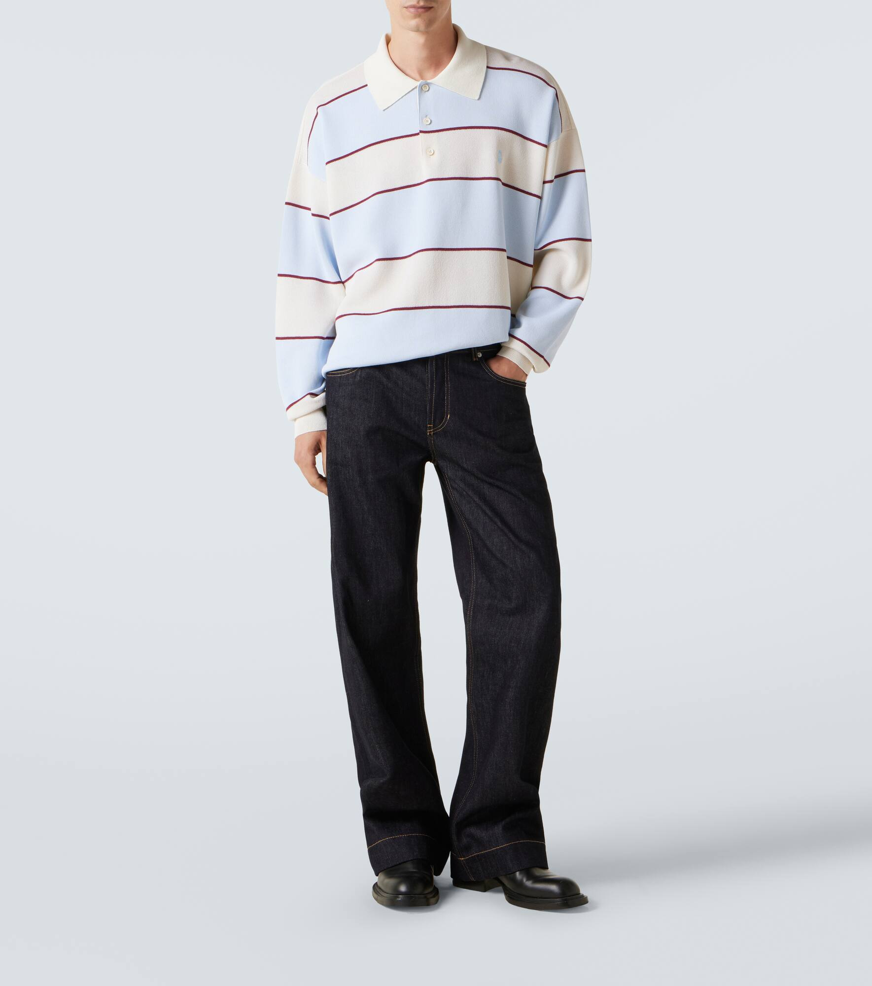 Skull striped polo shirt - 2