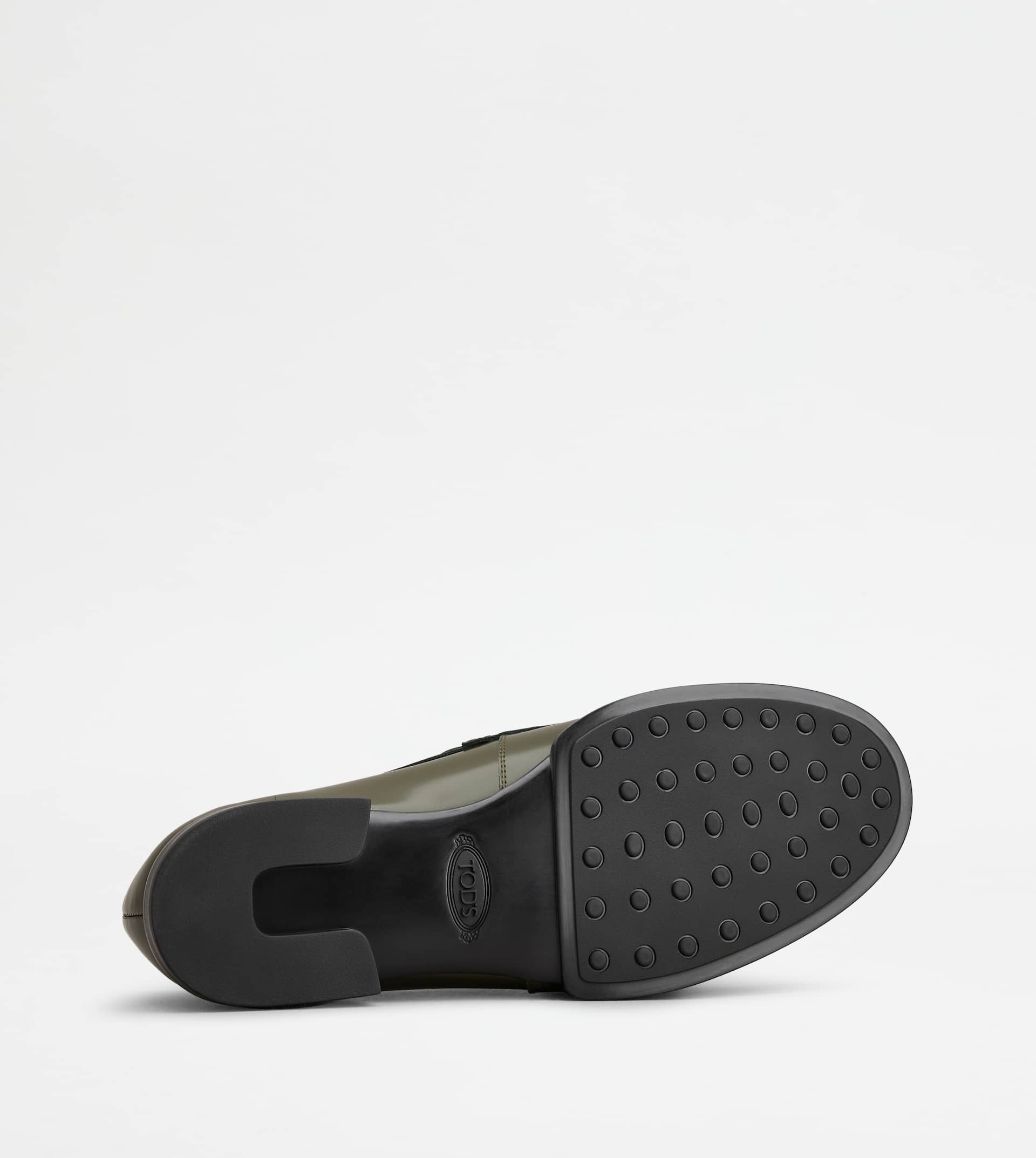 KATE LOAFERS IN LEATHER - GREEN - 5