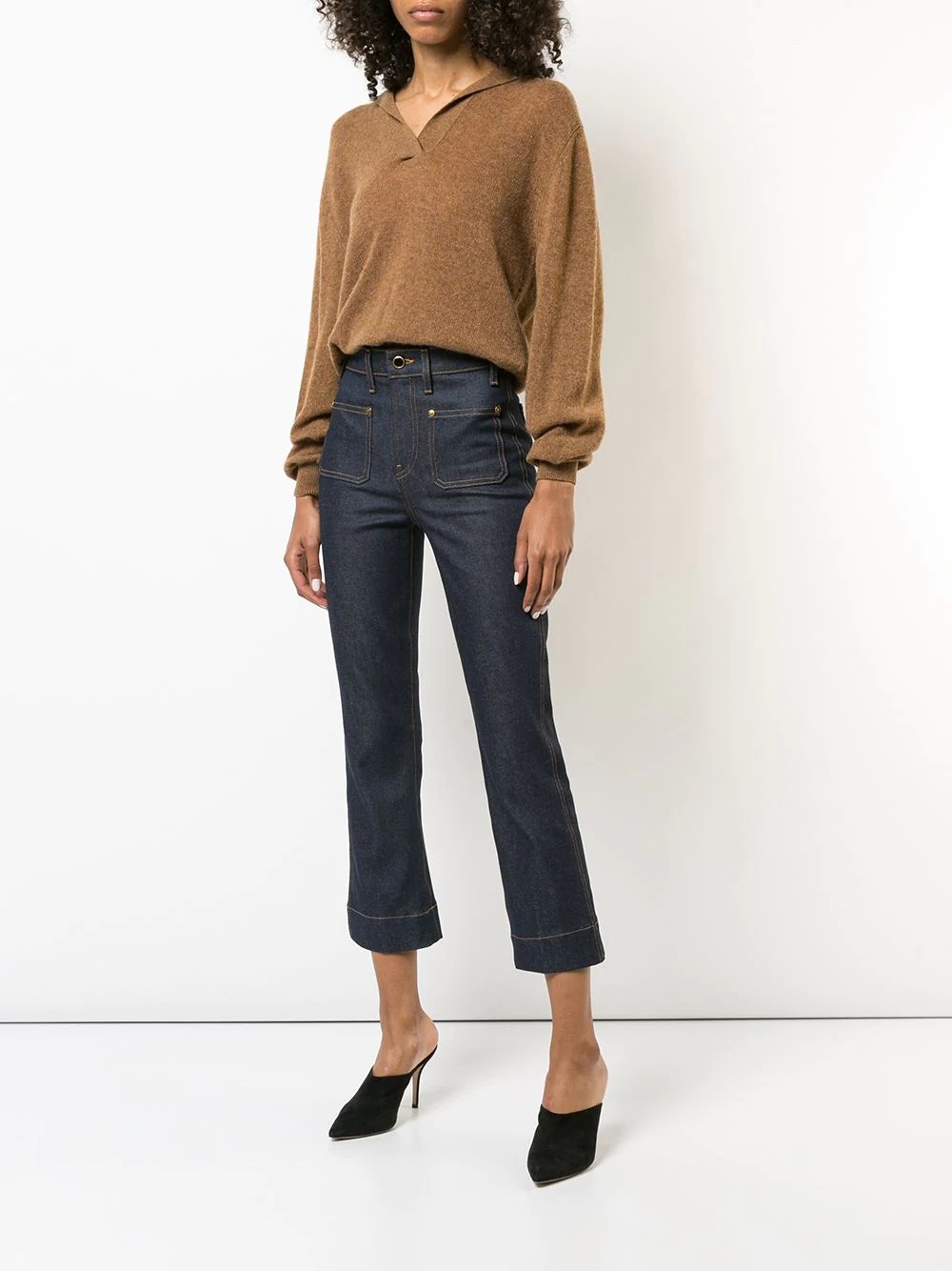 bootcut cropped jeans - 2