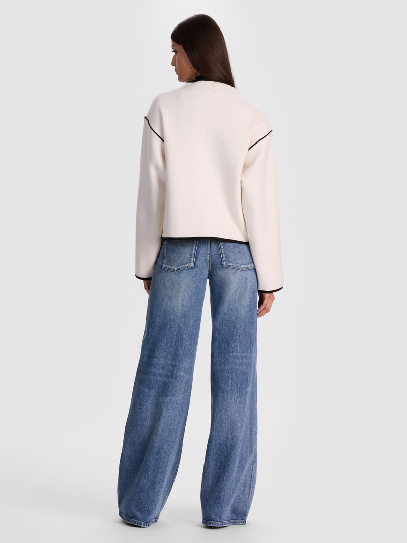 Alice + Olivia PEARSON SWEATER JACKET outlook