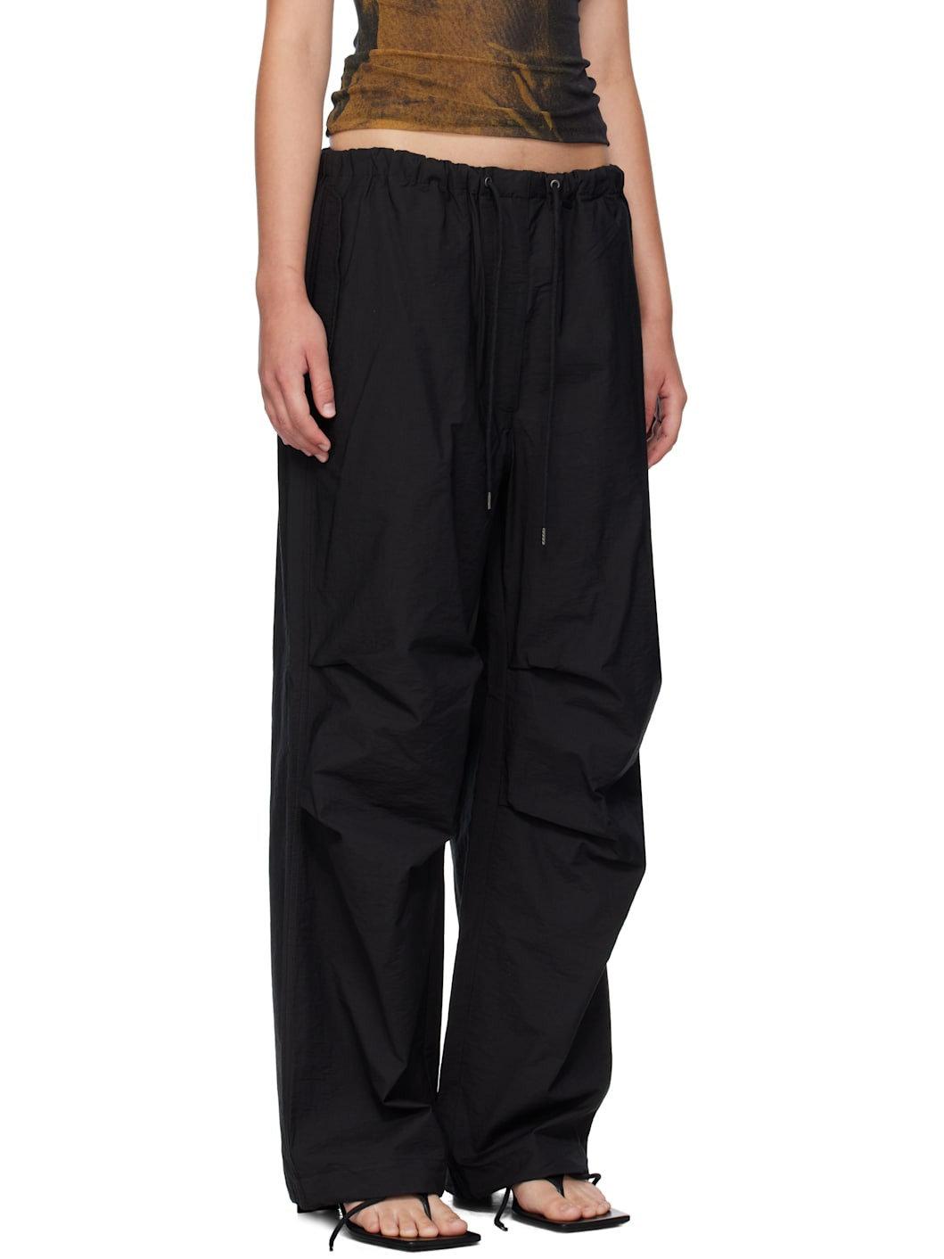 Black Relaxed Fit Trousers - 2