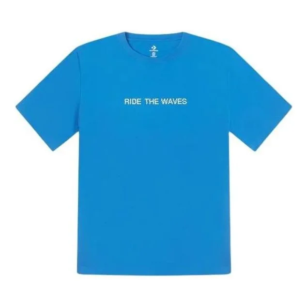 Converse Summer Verbiage T-Shirt 'Blue' 10027218-A02 - 1
