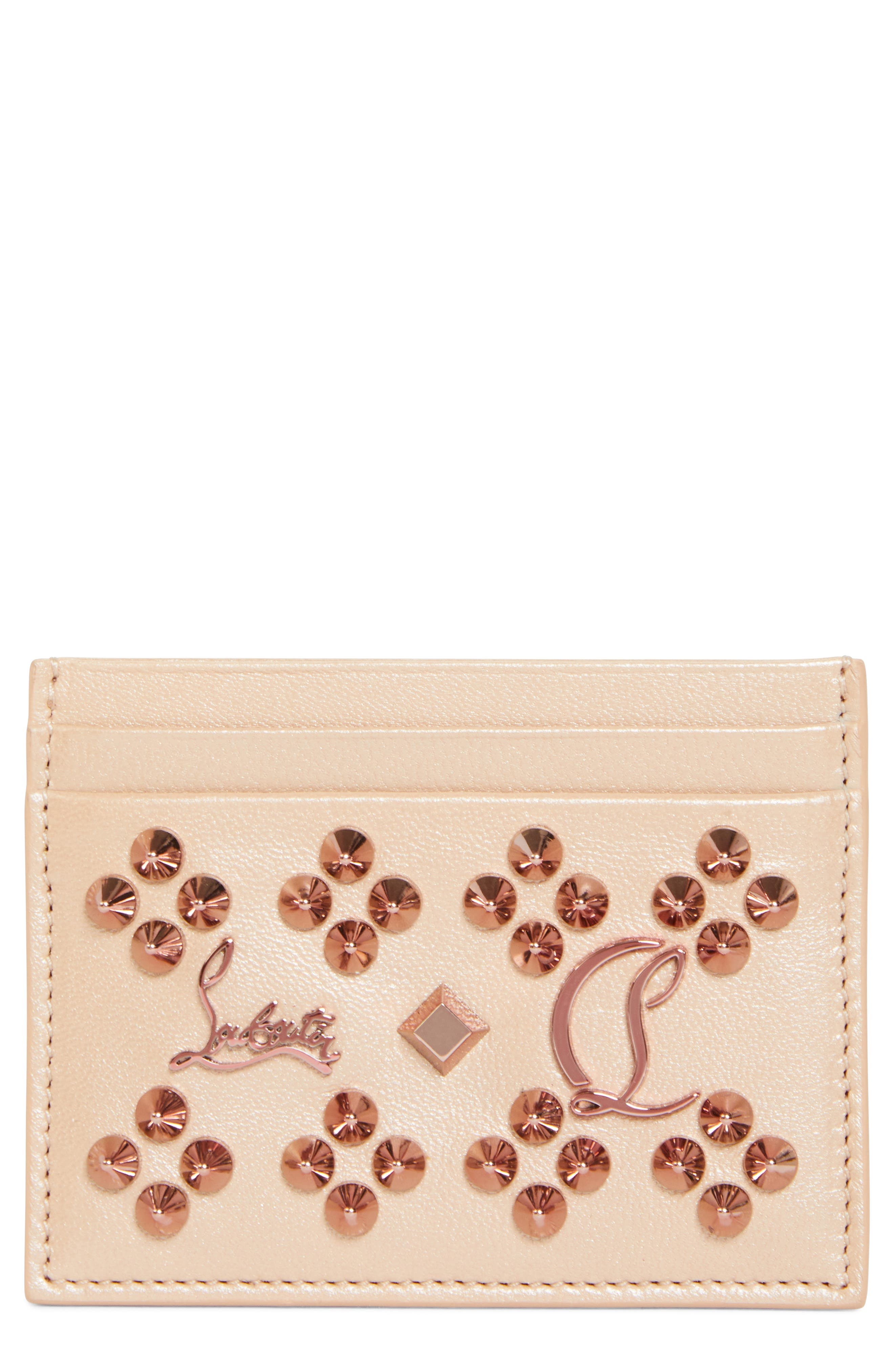 Christian Louboutin Kios Loubinthesky Leather Card Case in Leche/Multi at Nordstrom - 1