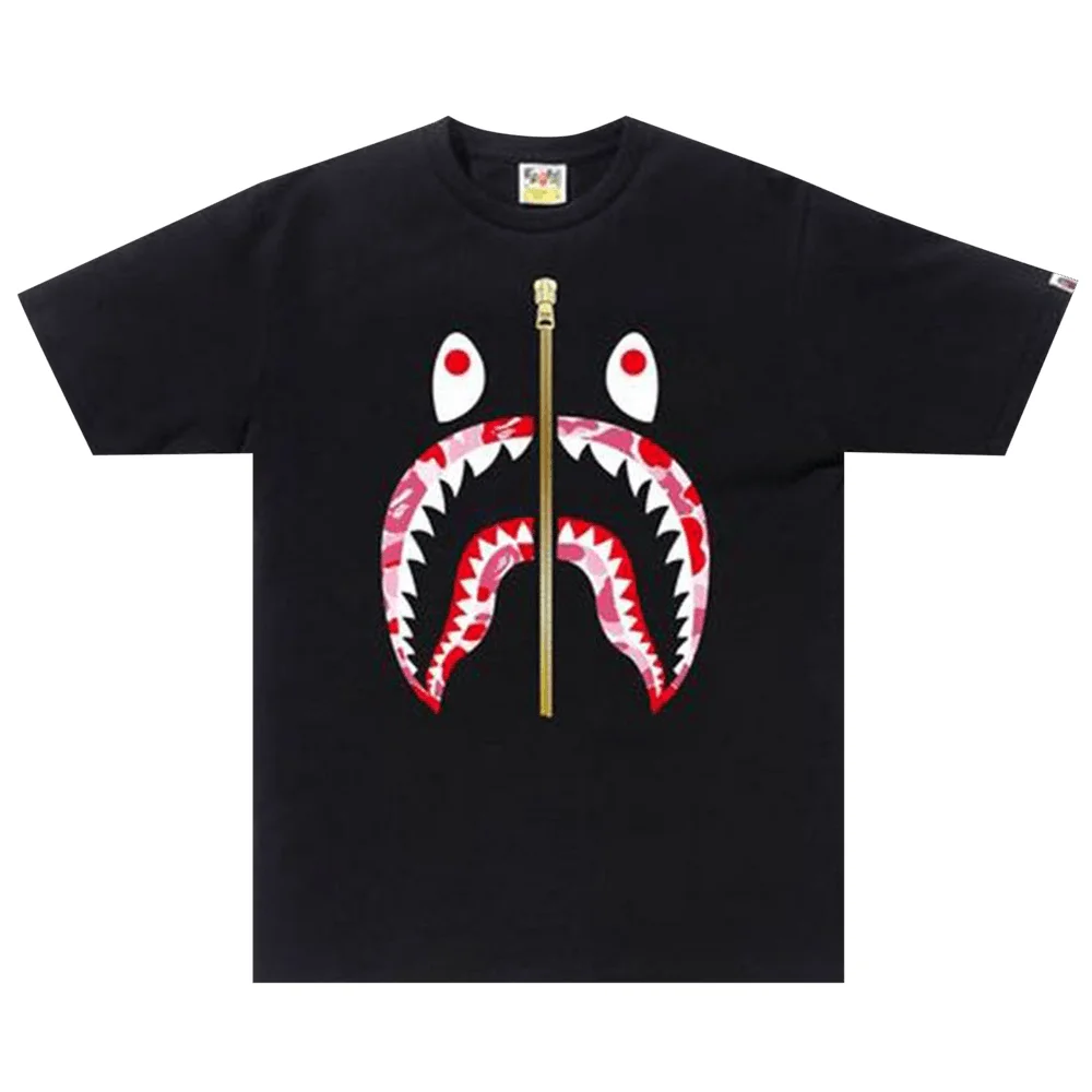 BAPE ABC Camo Shark Tee 'Black/Pink' - 1