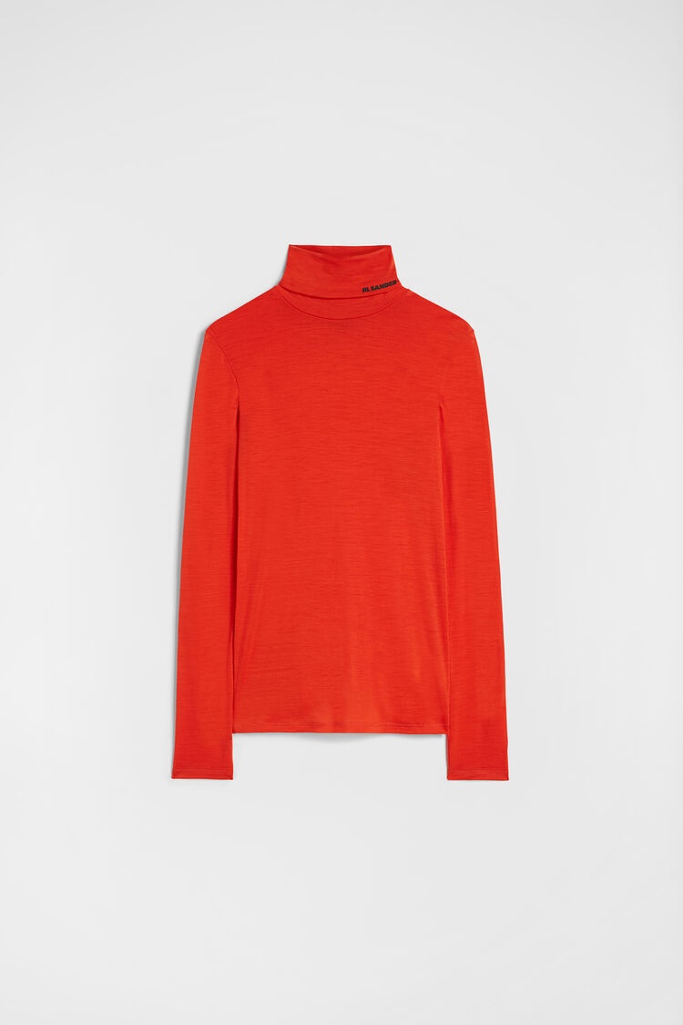Lightweight Wool Blend High-Neck T-Shirt - 5