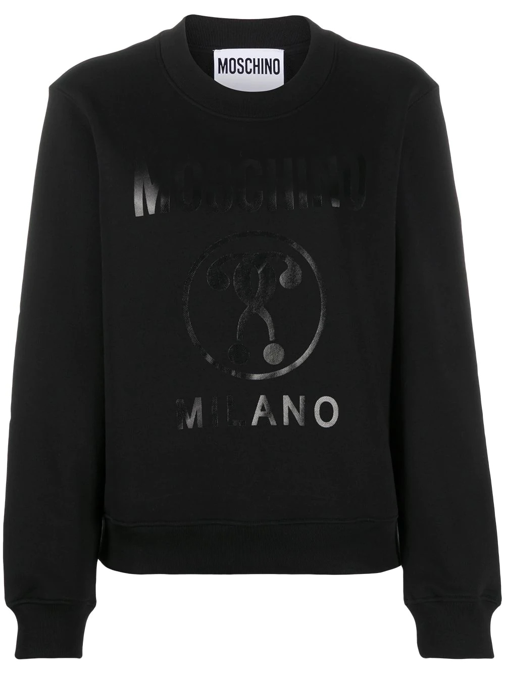 logo-print cotton sweatshirt - 1