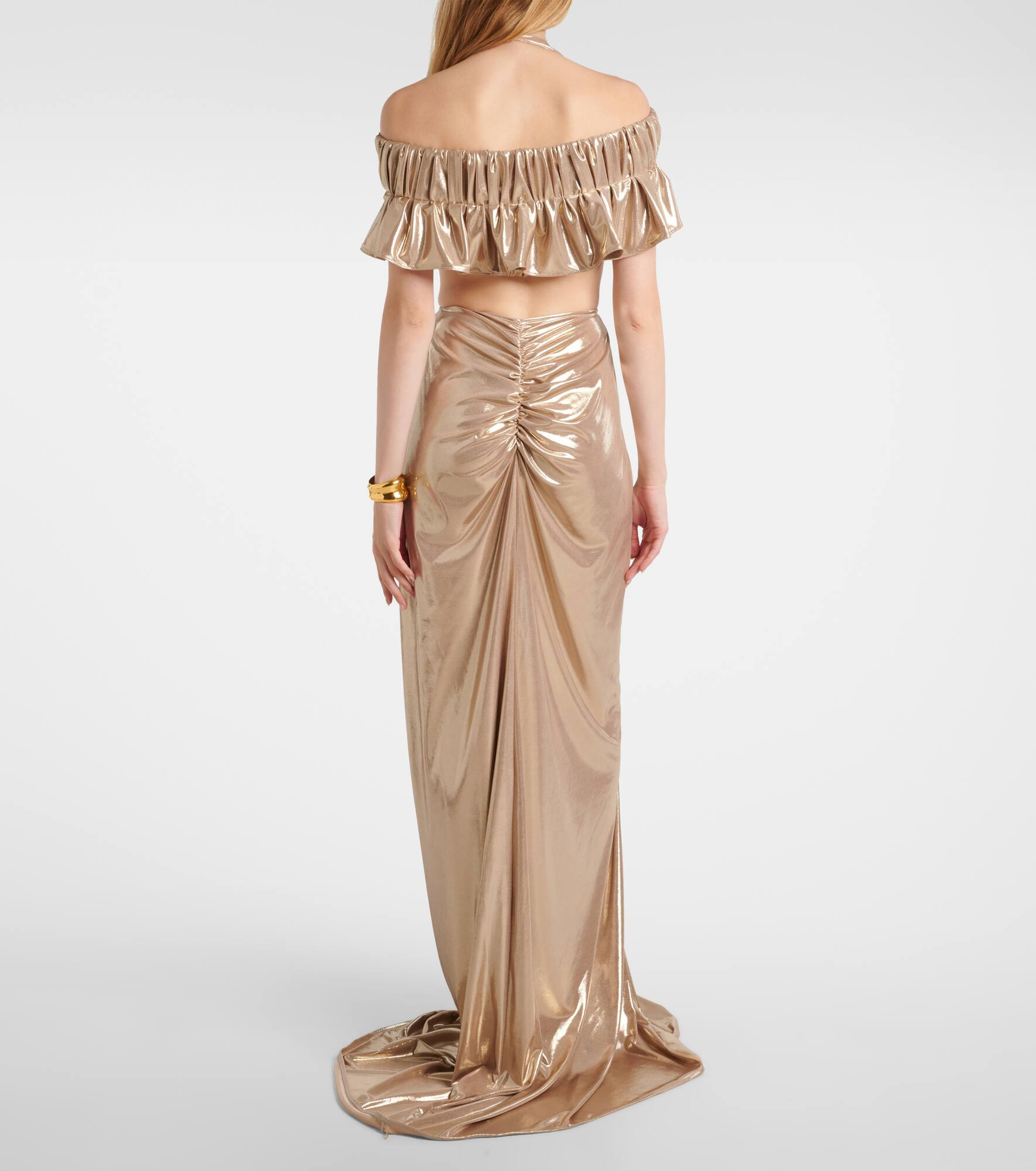 Latitude gathered ruffled gown - 3