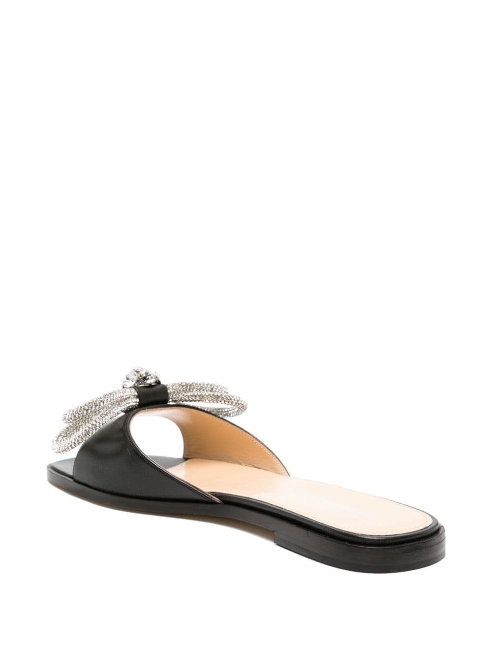 Double-Bow leather slides - 3