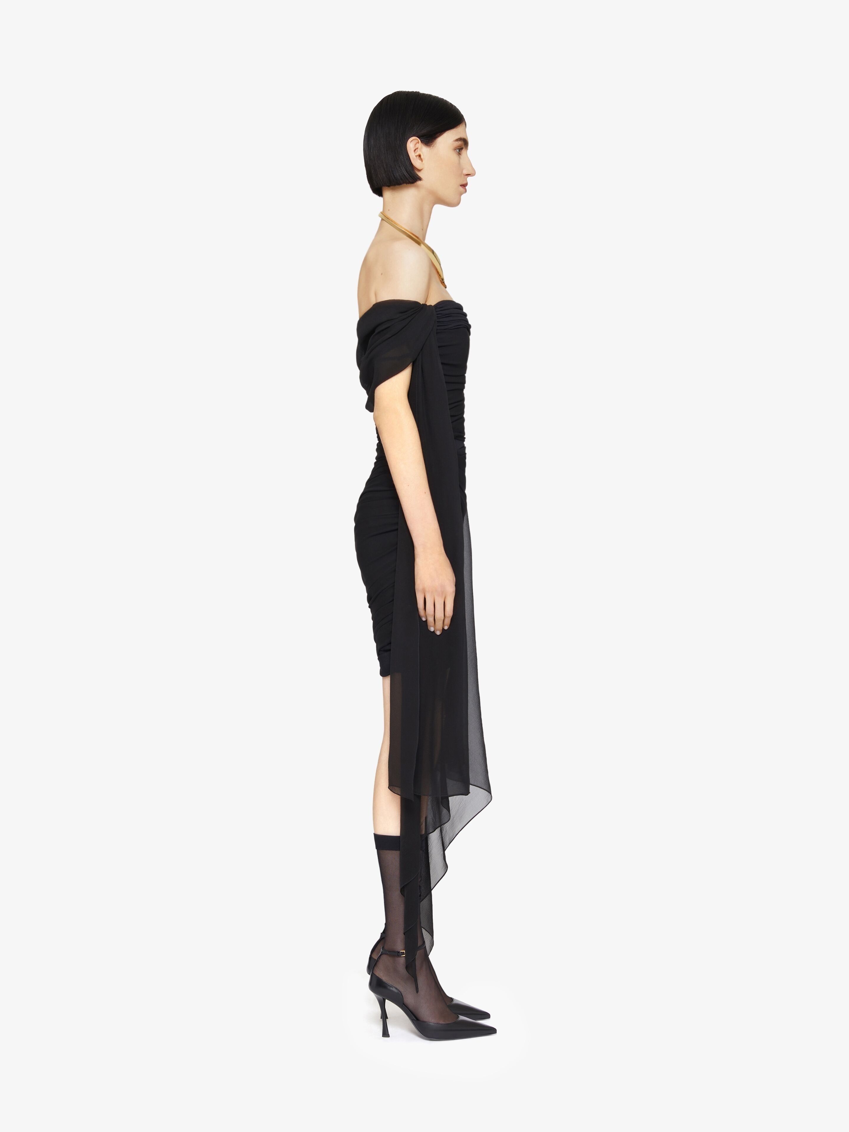 DRAPED DRESS IN JERSEY - 3