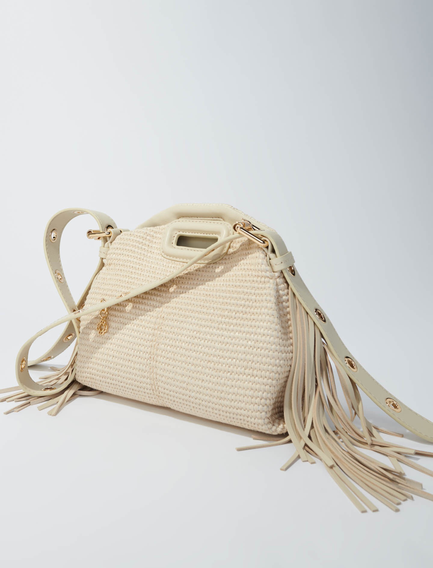 Raffia effect Miss M Mini bag - 4