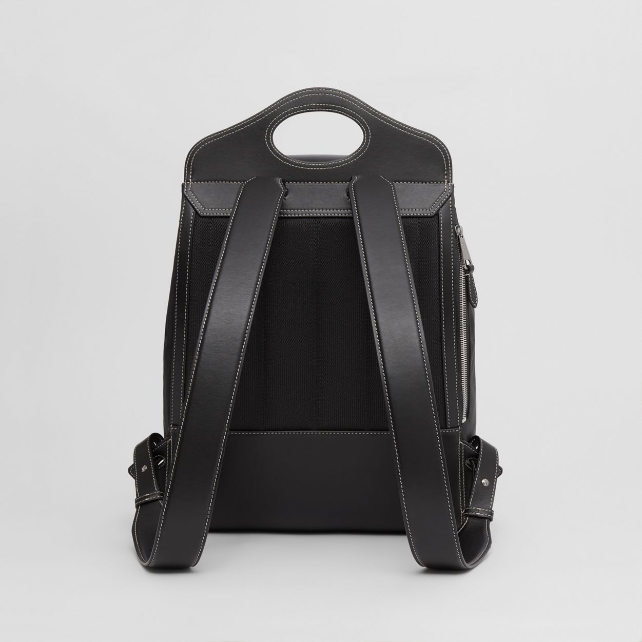 Nylon and Leather Pocket Backpack - 8