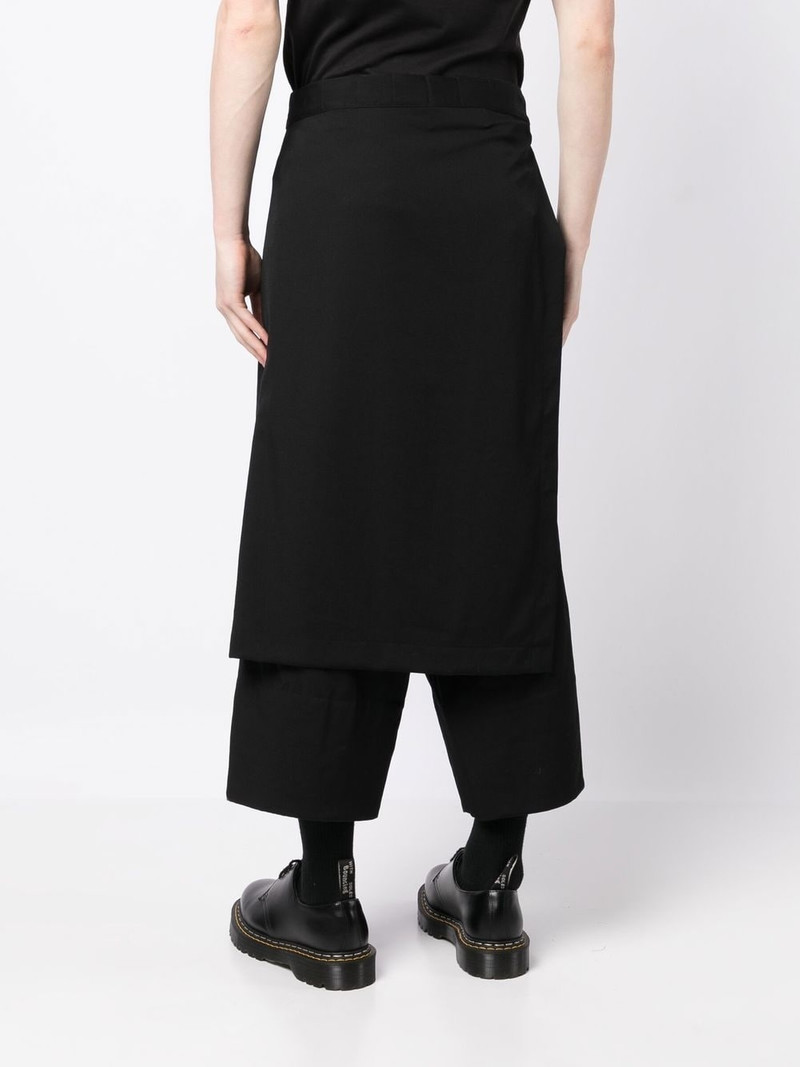 wrap-design wool cropped trousers 4