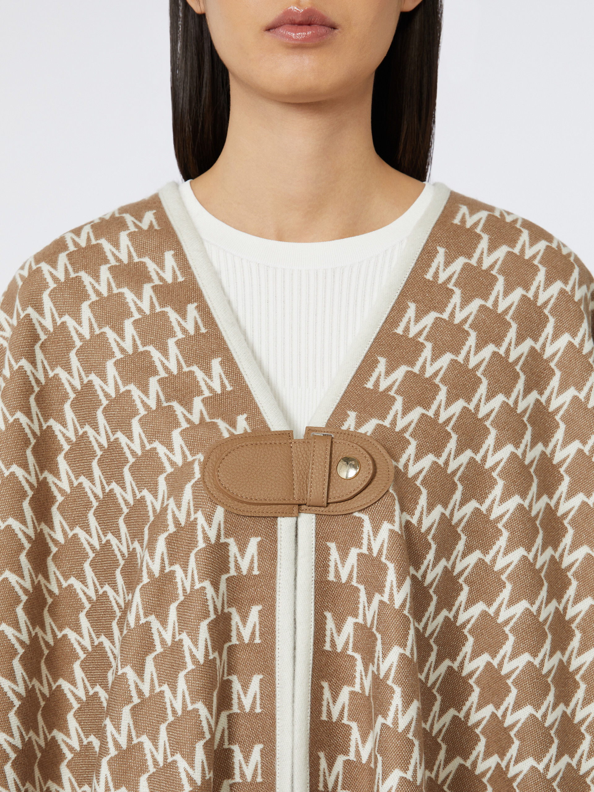 EDITTI Jacquard wool and cotton cloak - 3