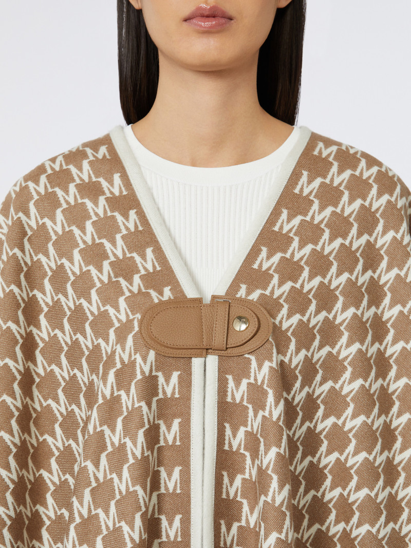 EDITTI Jacquard wool and cotton cloak 3