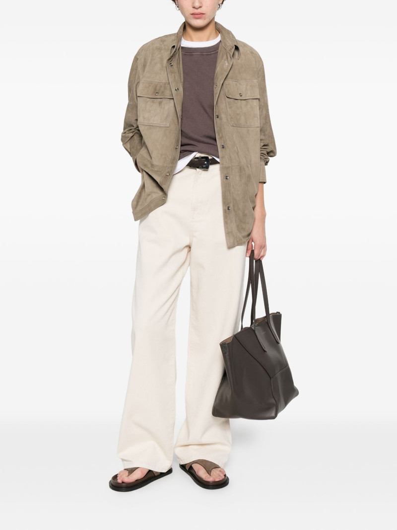 Brunello Cucinelli pocket leather shirt outlook