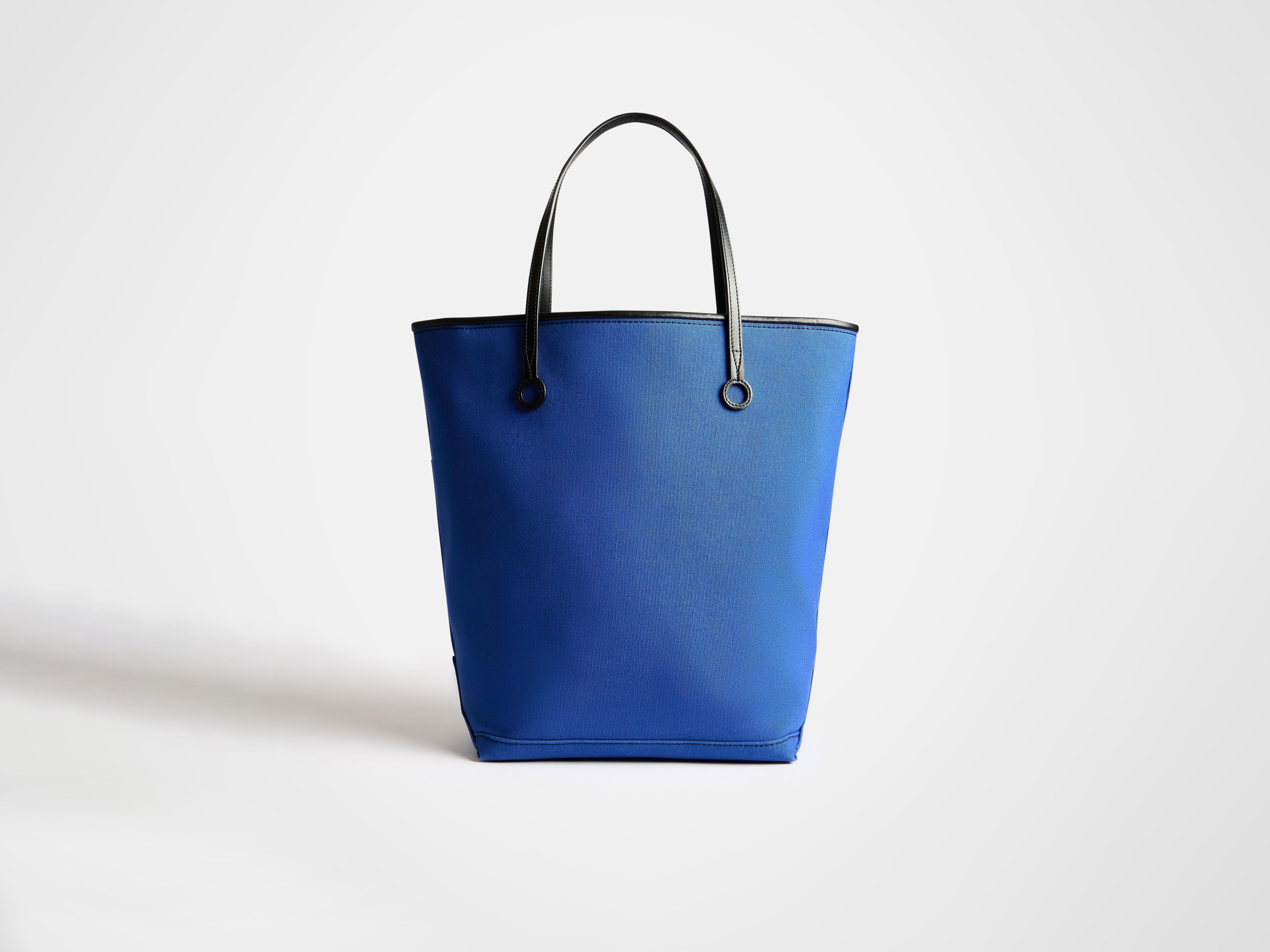 LARGE ANCHOR CANVAS TOTE IN BLUE - 5